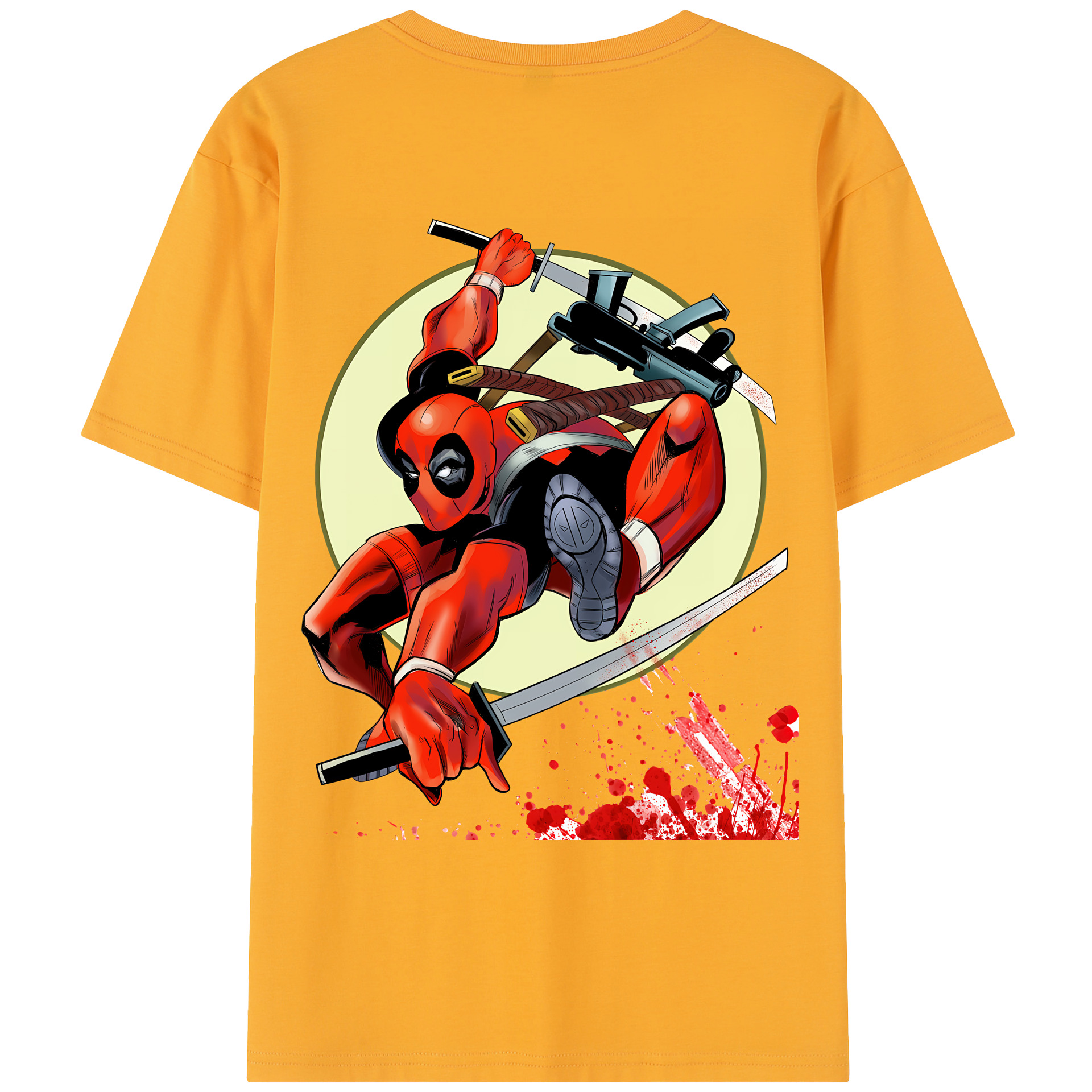 （画像用） Deadpool デッドプール レディース半袖Tシャツ(バックプリント)