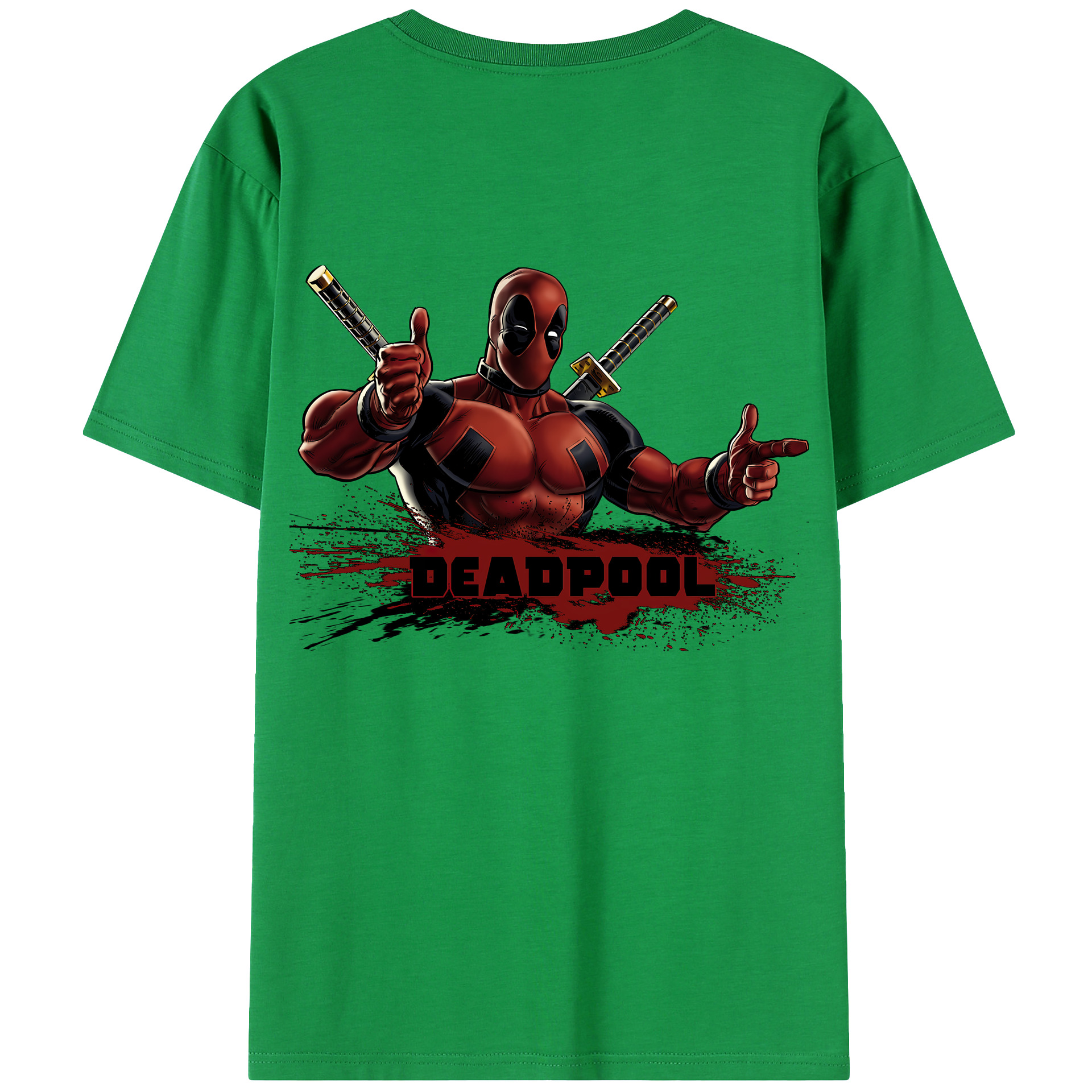 （画像用） Deadpool デッドプール レディース半袖Tシャツ(バックプリント)