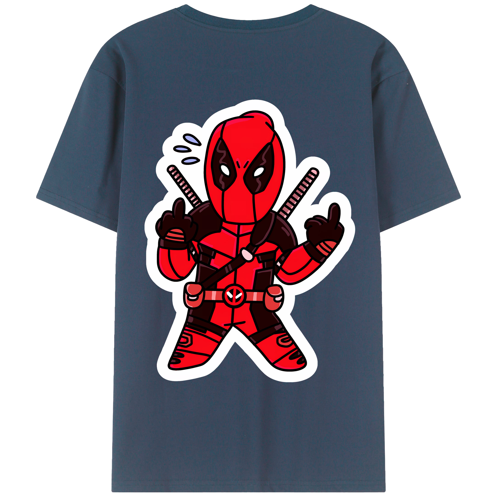 （画像用） Deadpool デッドプール レディース半袖Tシャツ(バックプリント)