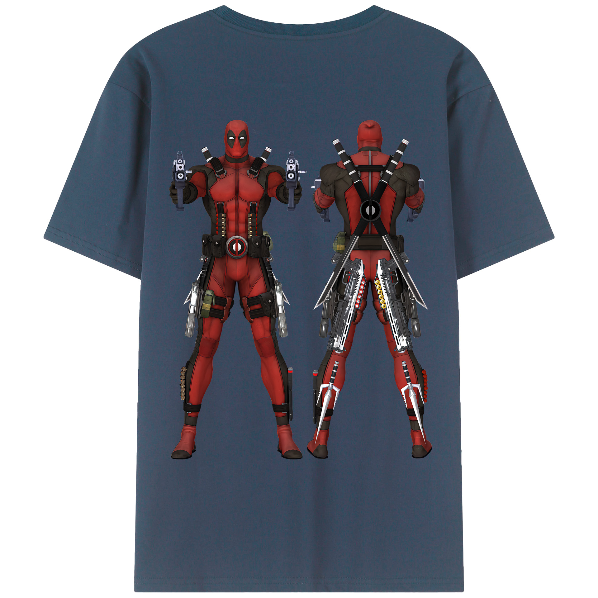 （画像用） Deadpool デッドプール レディース半袖Tシャツ(バックプリント)