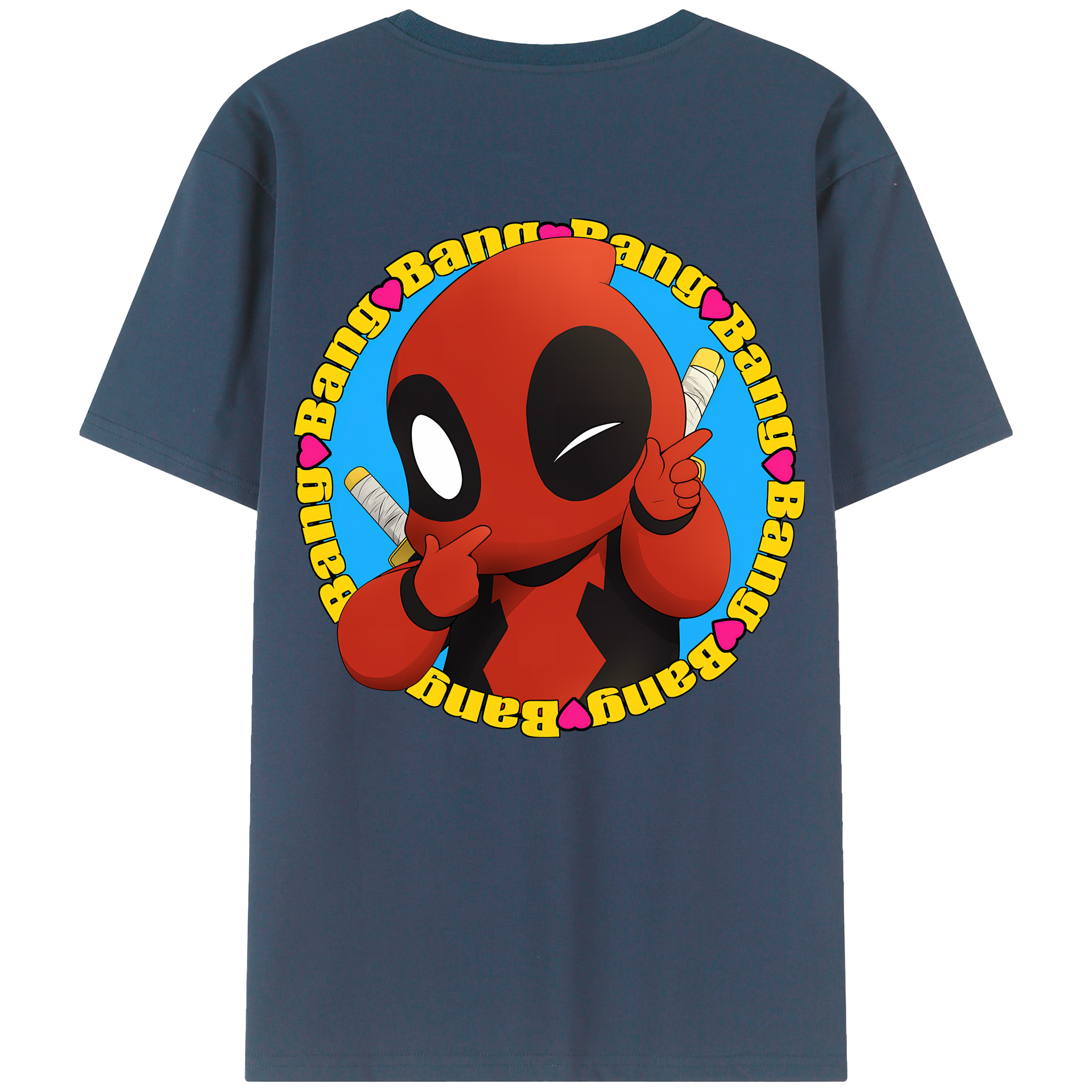 （画像用） Deadpool デッドプール レディース半袖Tシャツ(バックプリント)
