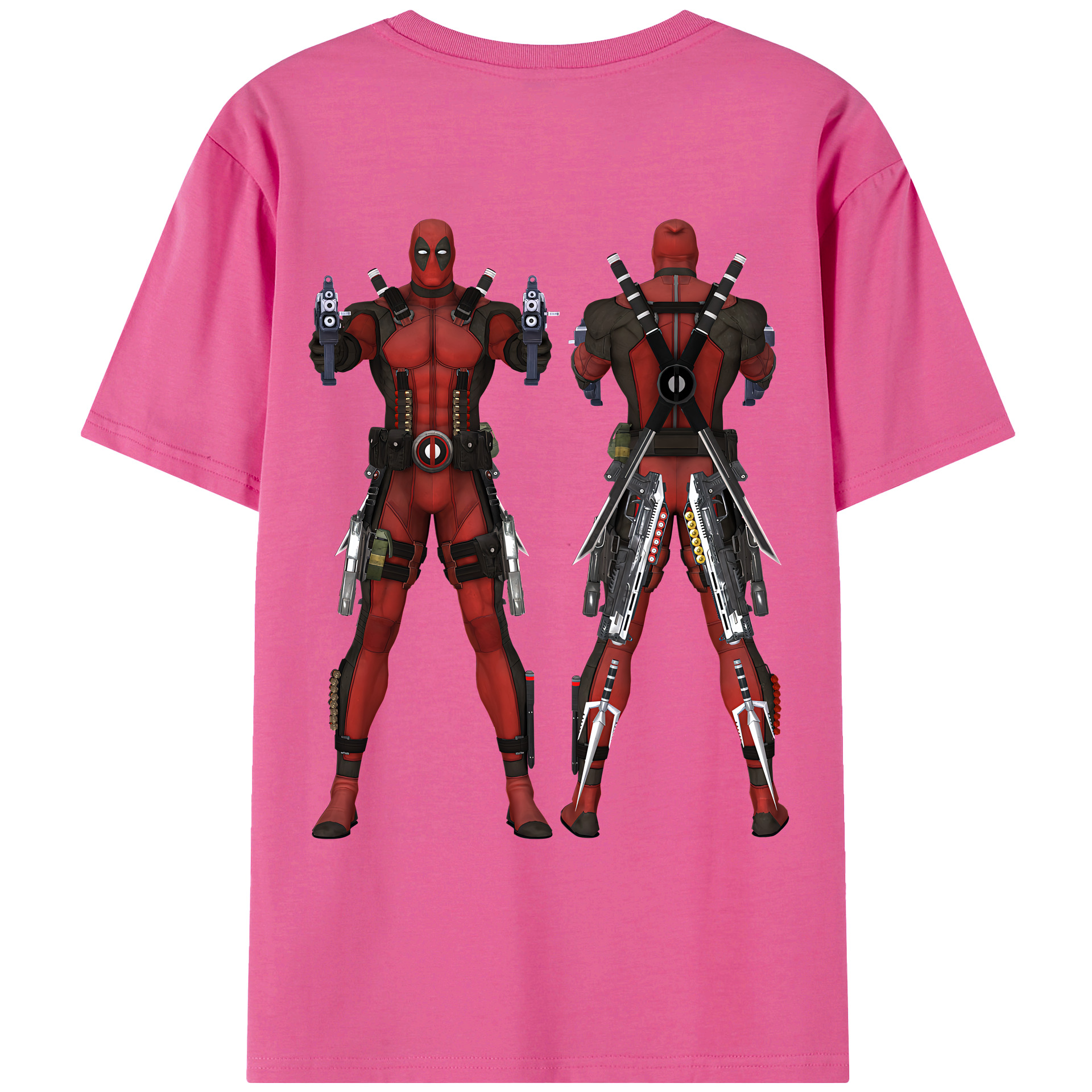 （画像用） Deadpool デッドプール レディース半袖Tシャツ(バックプリント)