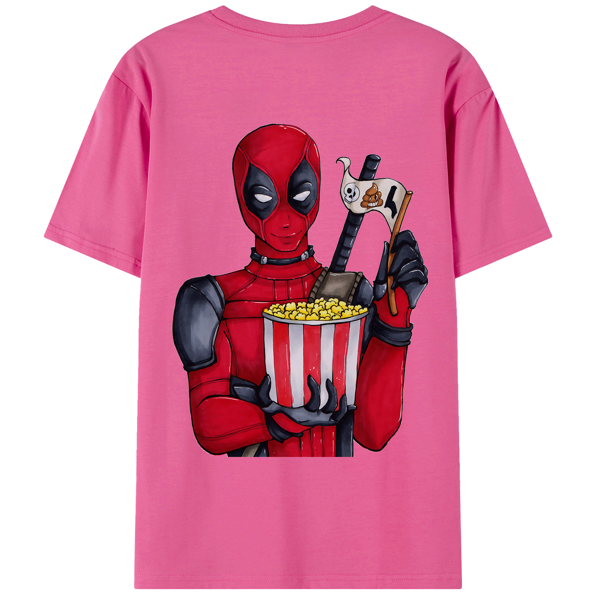 （画像用） Deadpool デッドプール レディース半袖Tシャツ(バックプリント)