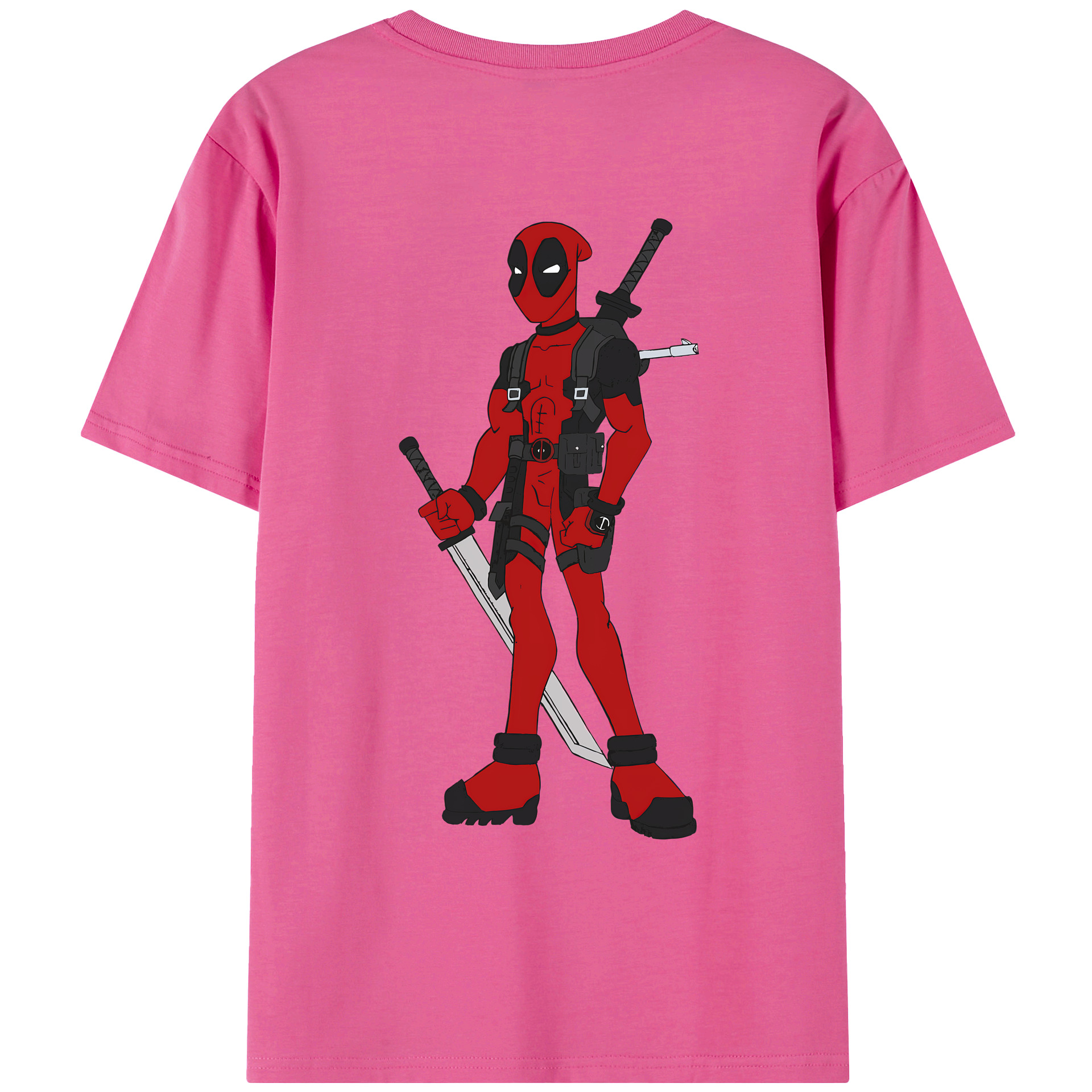 （画像用） Deadpool デッドプール レディース半袖Tシャツ(バックプリント)