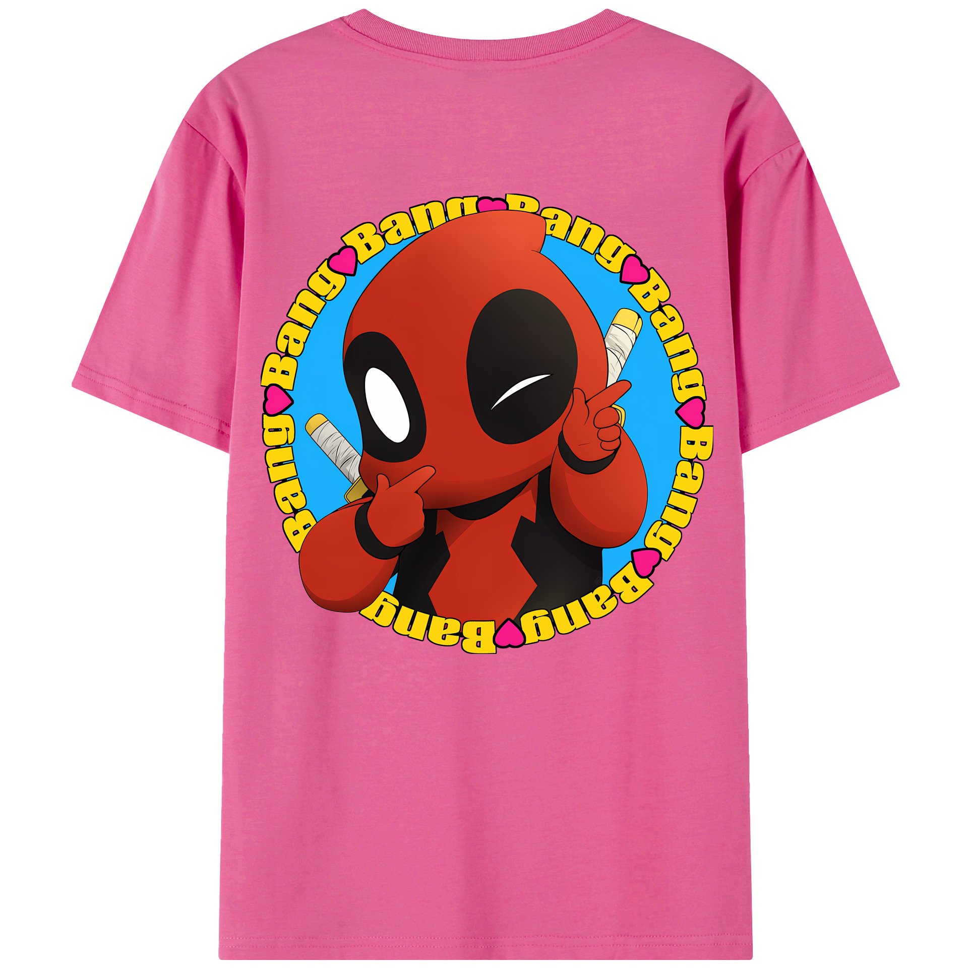 （画像用） Deadpool デッドプール レディース半袖Tシャツ(バックプリント)