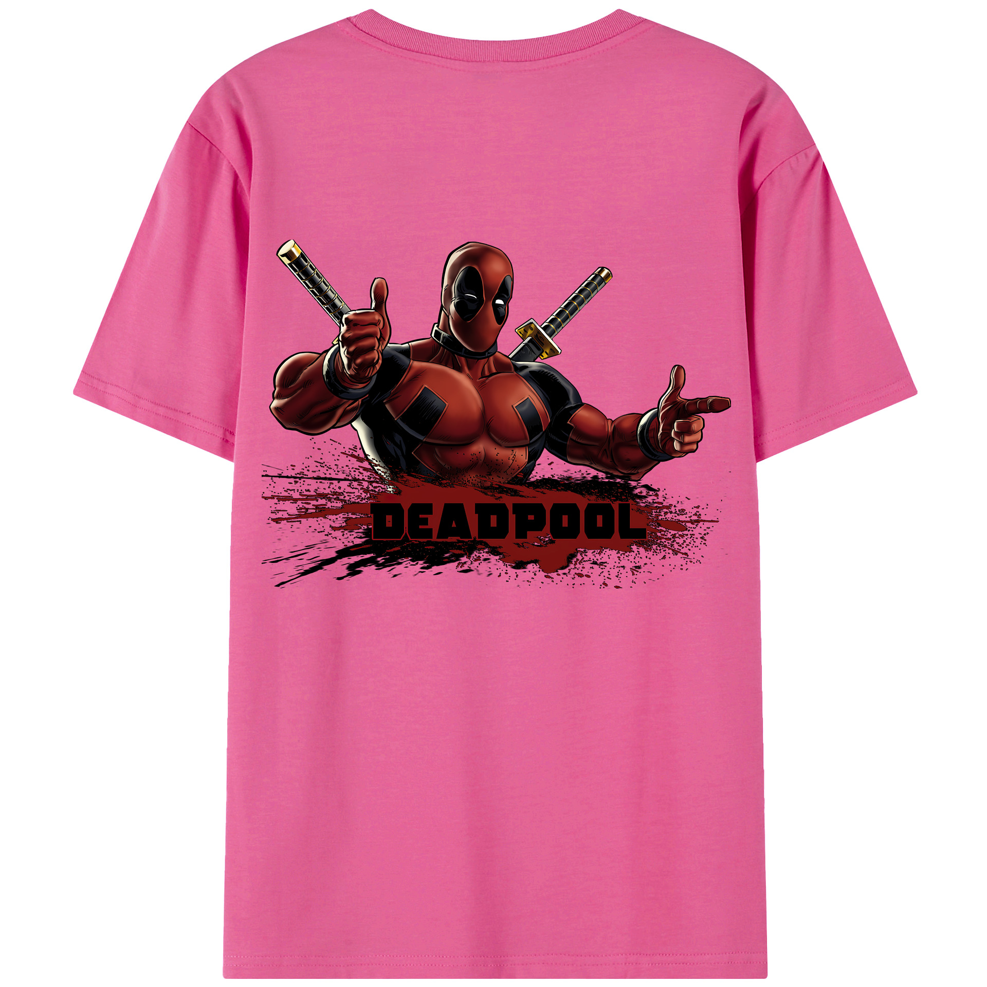 （画像用） Deadpool デッドプール レディース半袖Tシャツ(バックプリント)