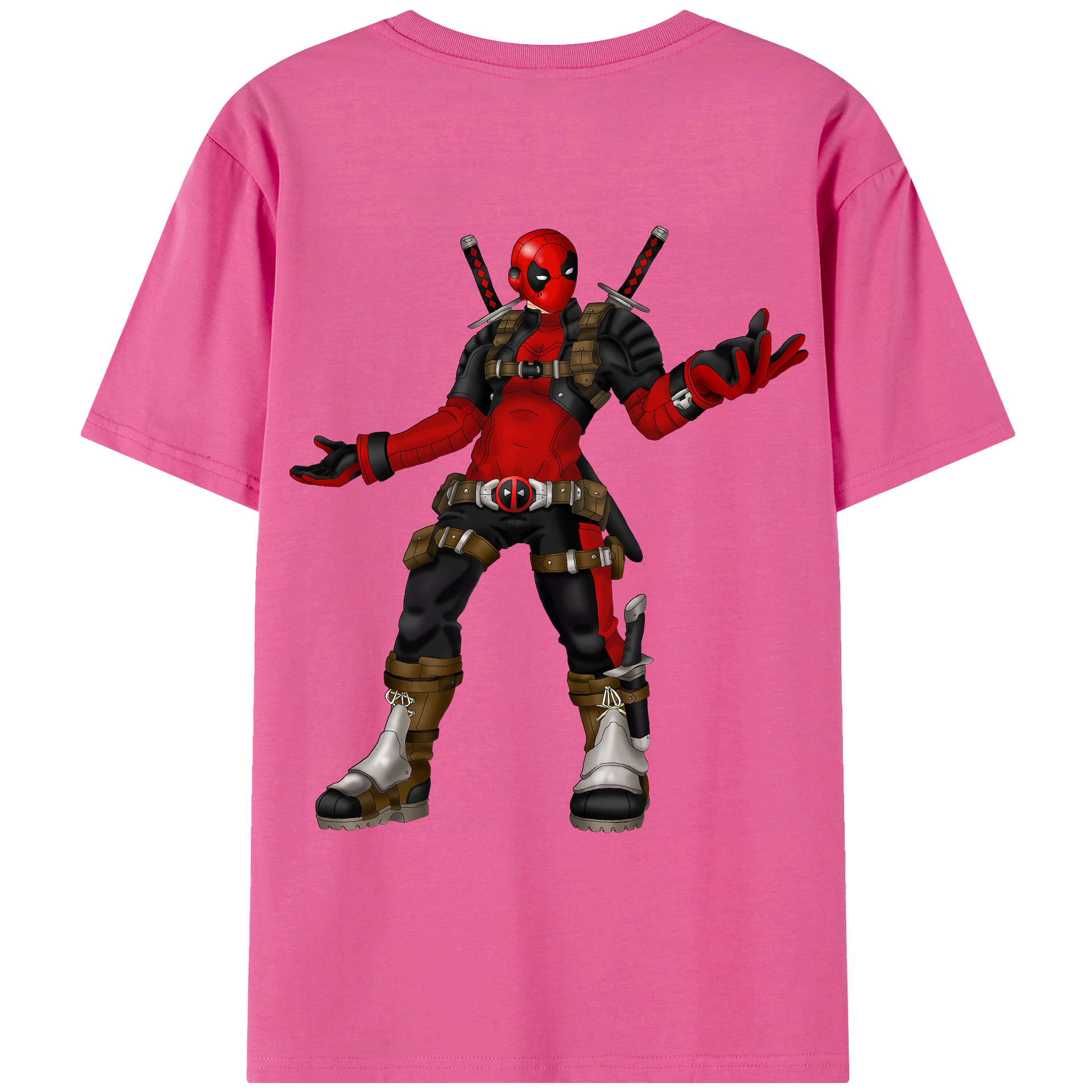 （画像用） Deadpool デッドプール レディース半袖Tシャツ(バックプリント)