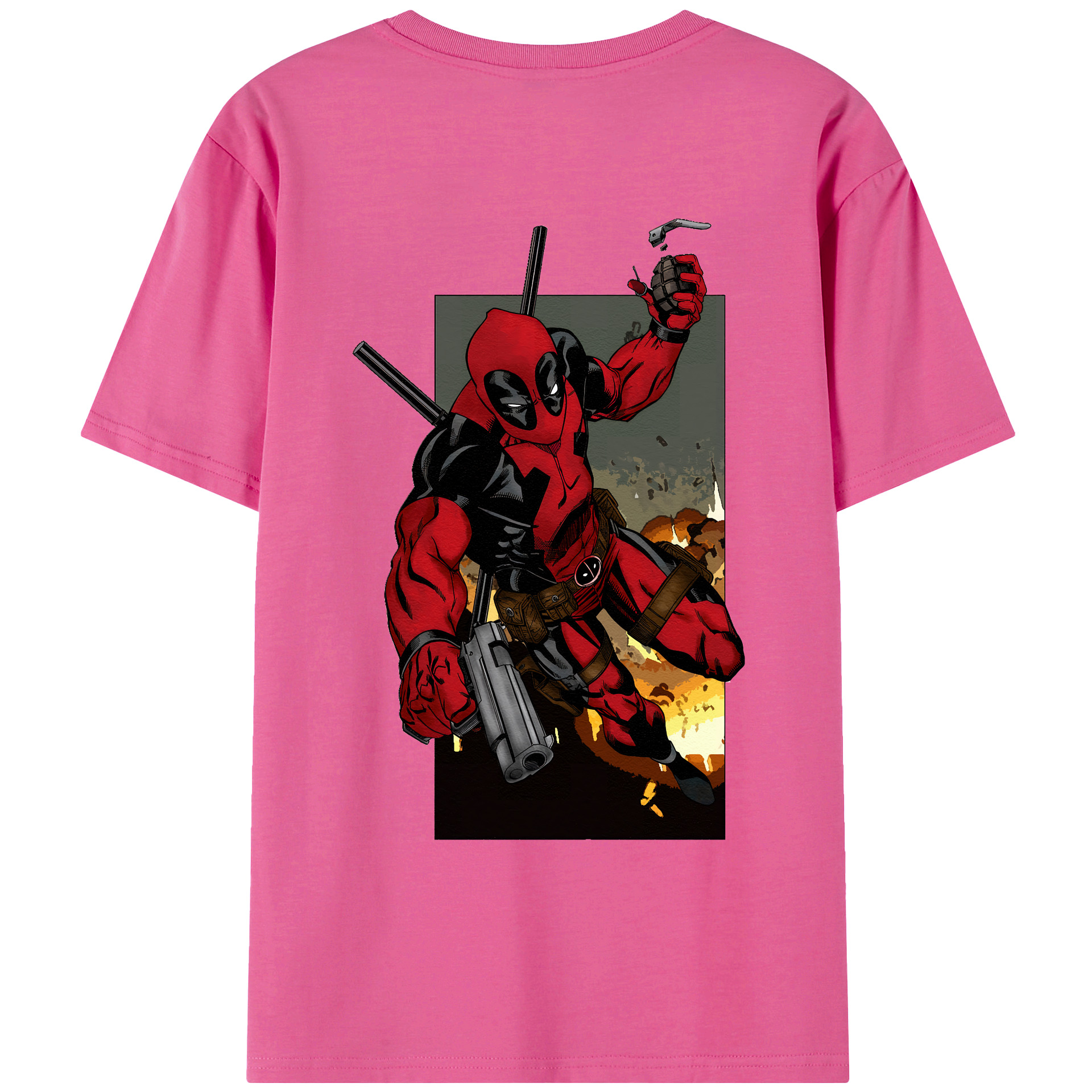 （画像用） Deadpool デッドプール レディース半袖Tシャツ(バックプリント)