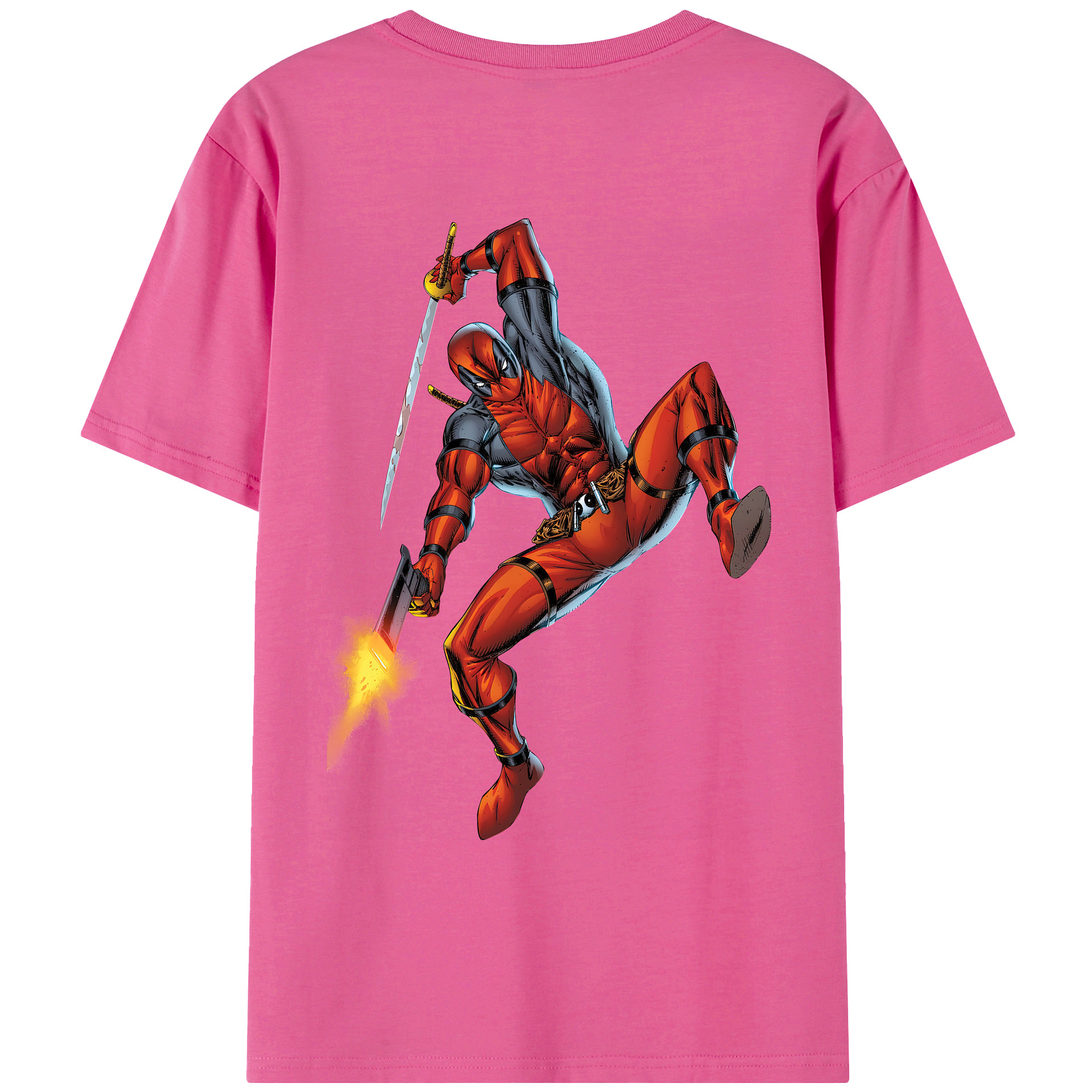 （画像用） Deadpool デッドプール レディース半袖Tシャツ(バックプリント)