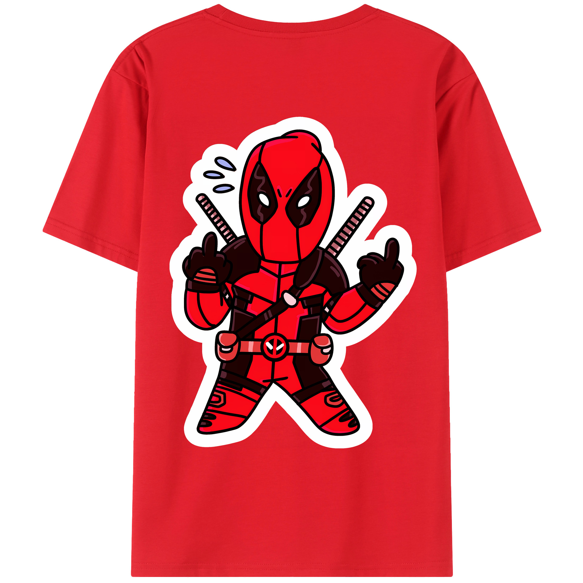 （画像用） Deadpool デッドプール レディース半袖Tシャツ(バックプリント)