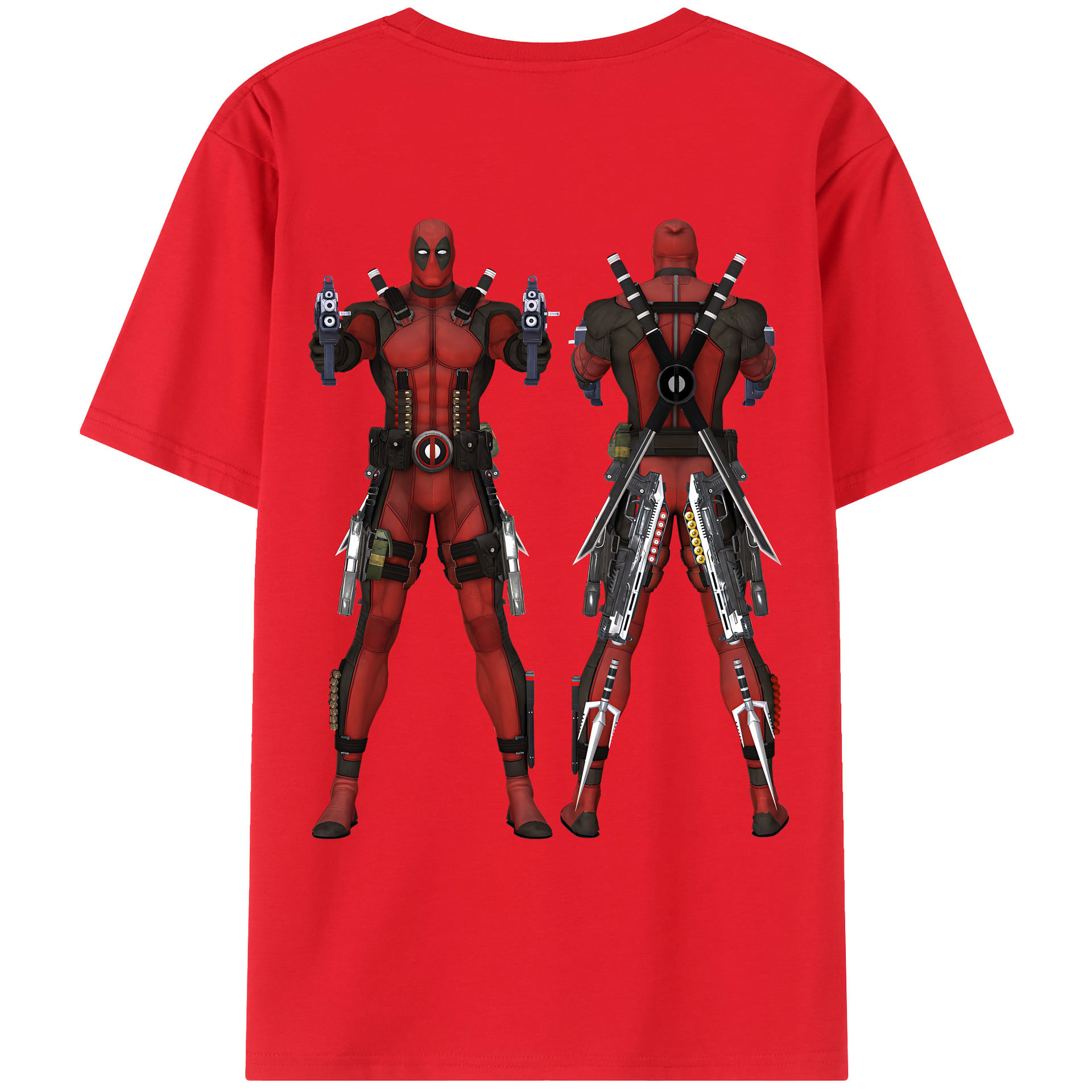 （画像用） Deadpool デッドプール レディース半袖Tシャツ(バックプリント)