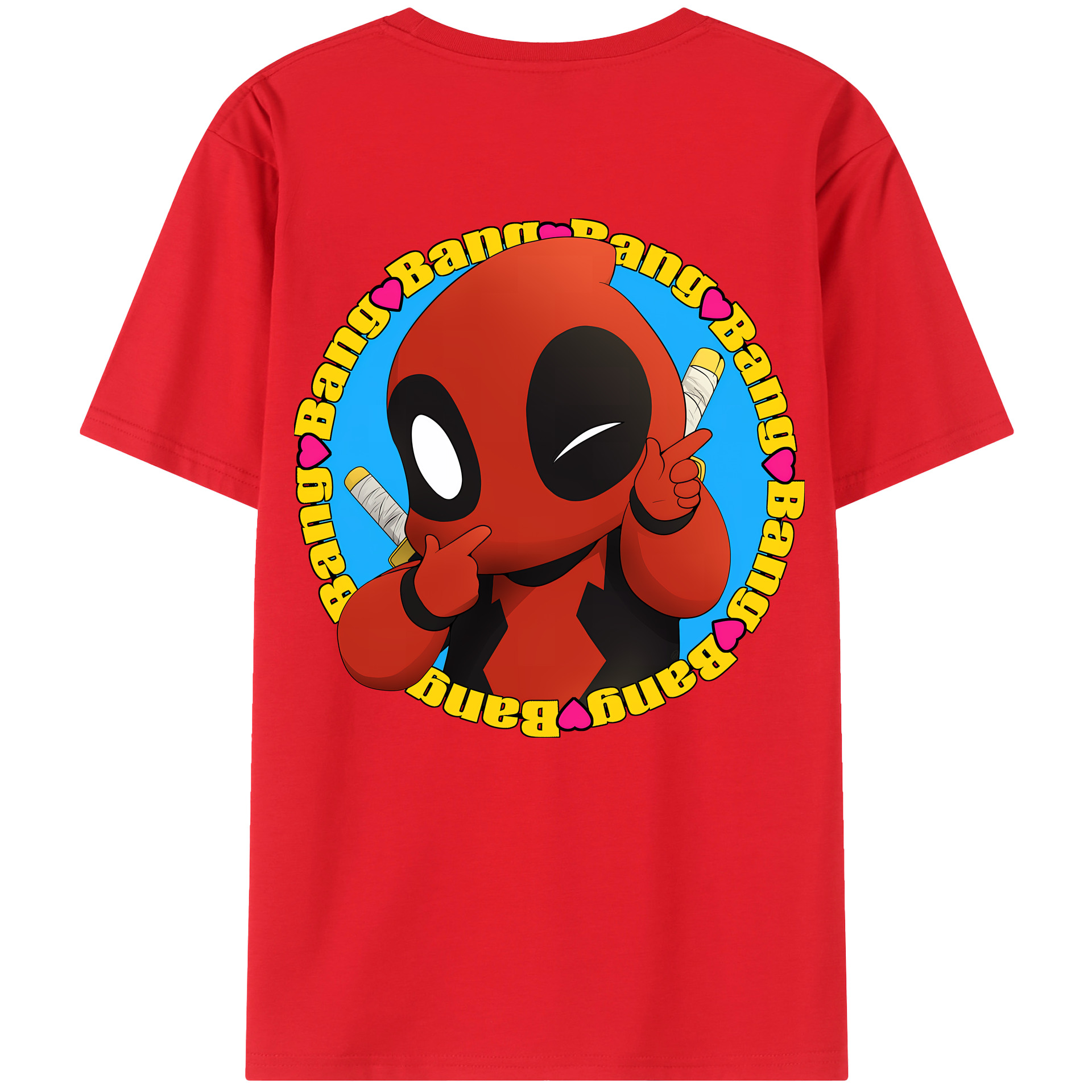 （画像用） Deadpool デッドプール レディース半袖Tシャツ(バックプリント)