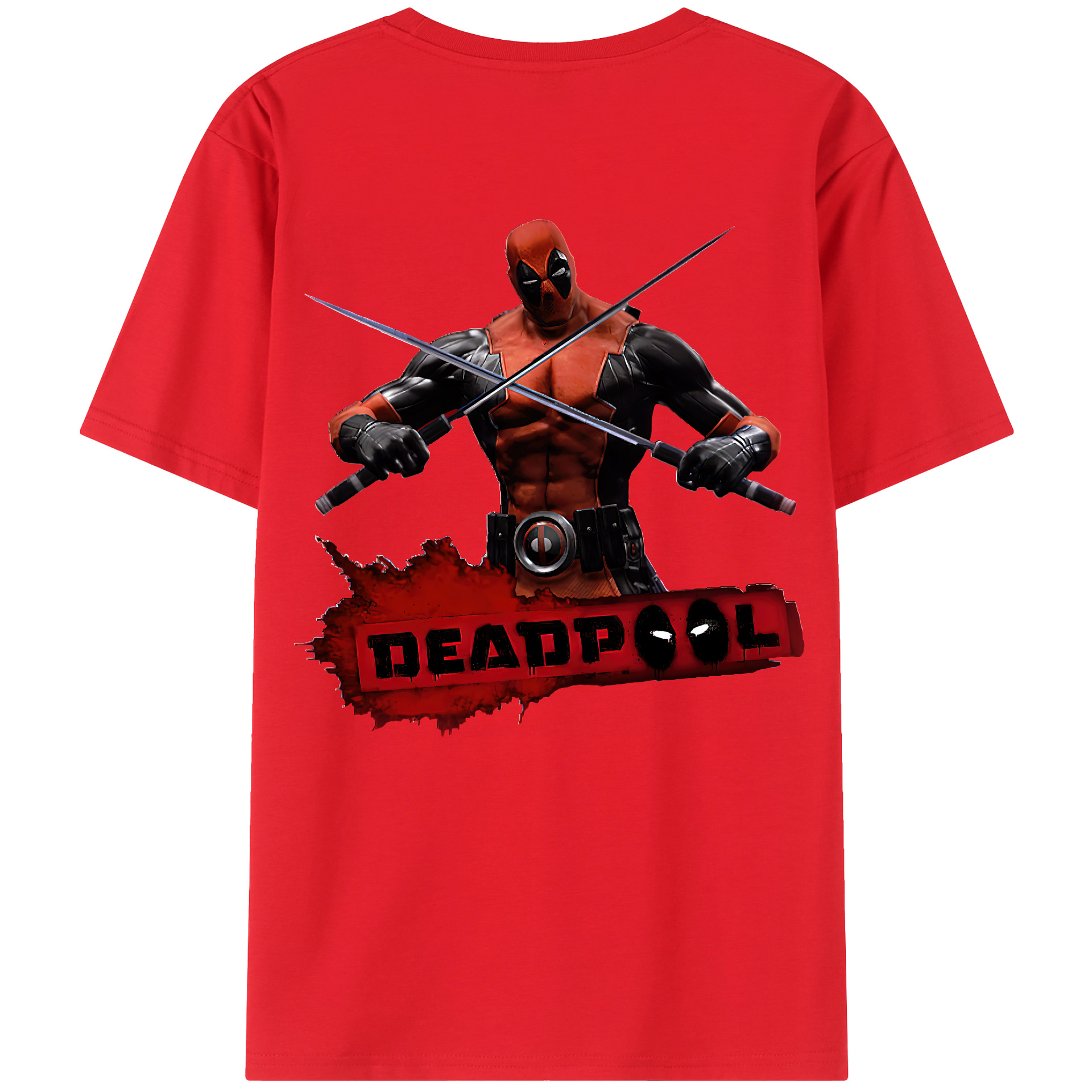 （画像用） Deadpool デッドプール レディース半袖Tシャツ(バックプリント)