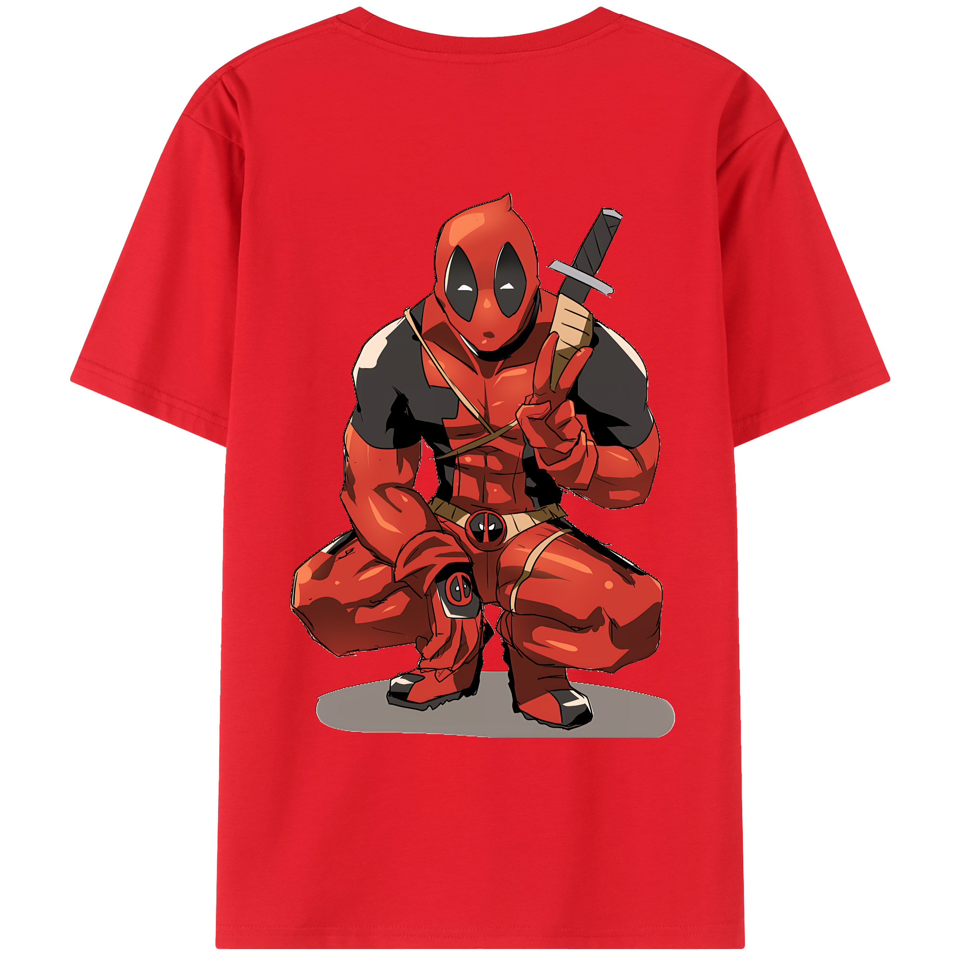 （画像用） Deadpool デッドプール レディース半袖Tシャツ(バックプリント)