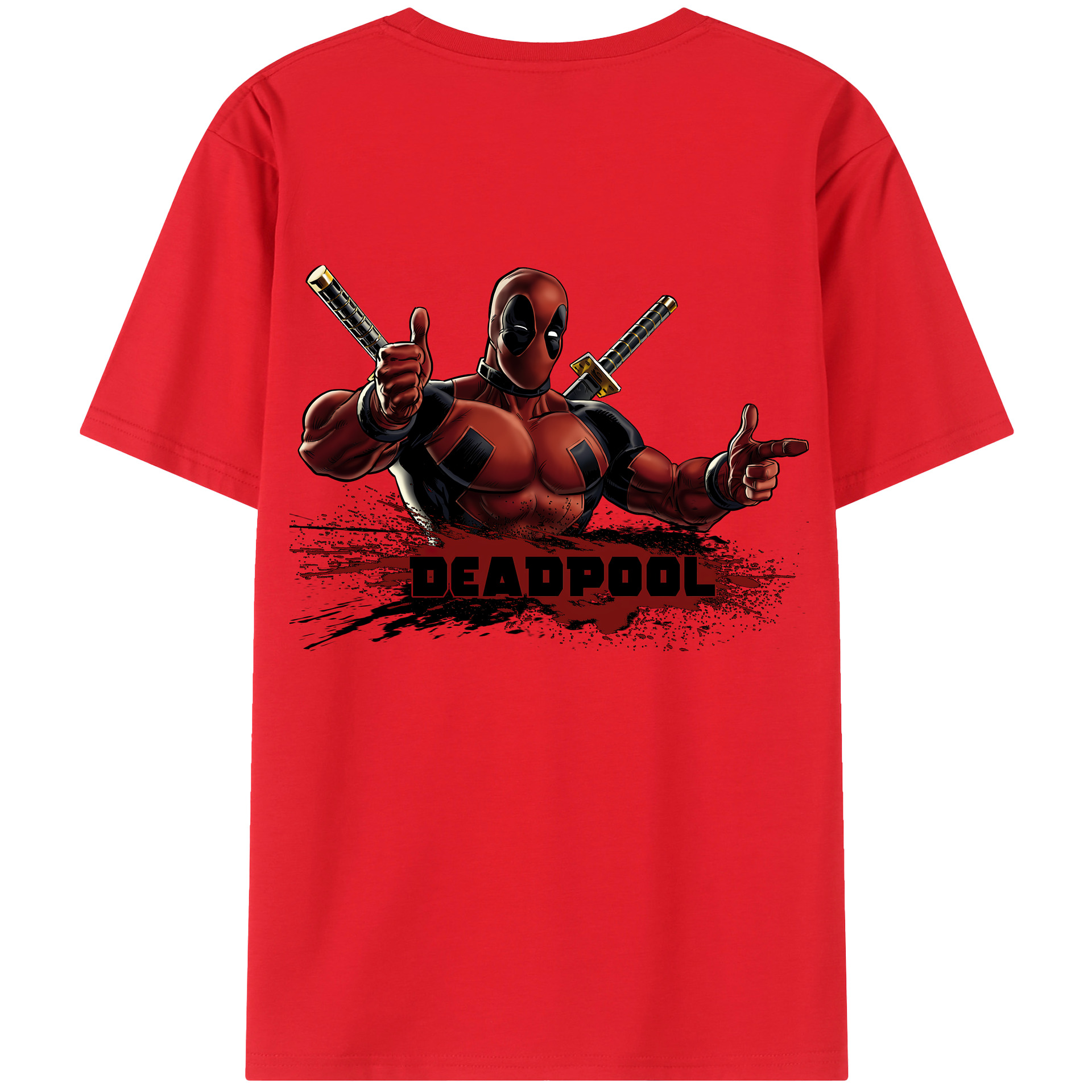 （画像用） Deadpool デッドプール レディース半袖Tシャツ(バックプリント)