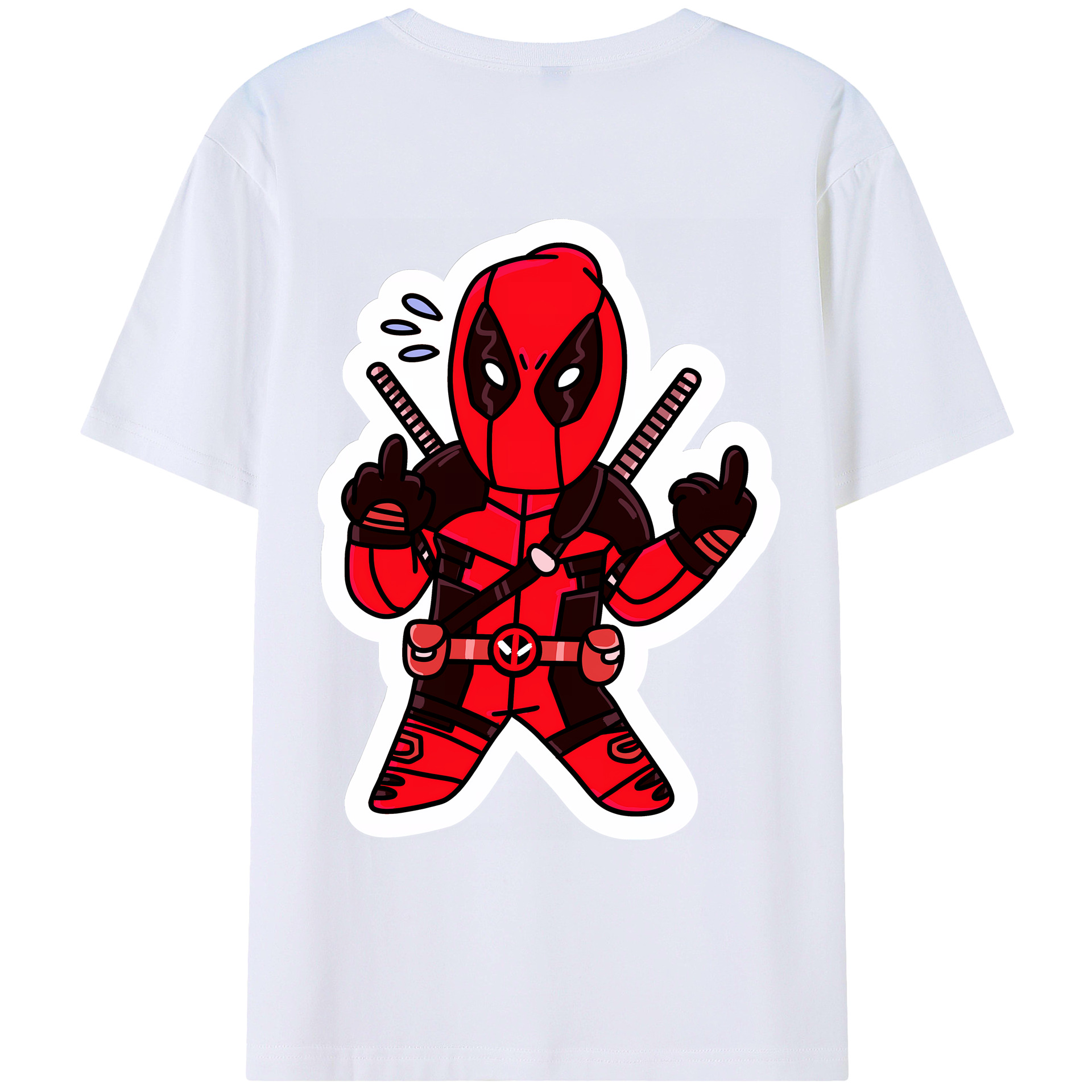 （画像用） Deadpool デッドプール レディース半袖Tシャツ(バックプリント)