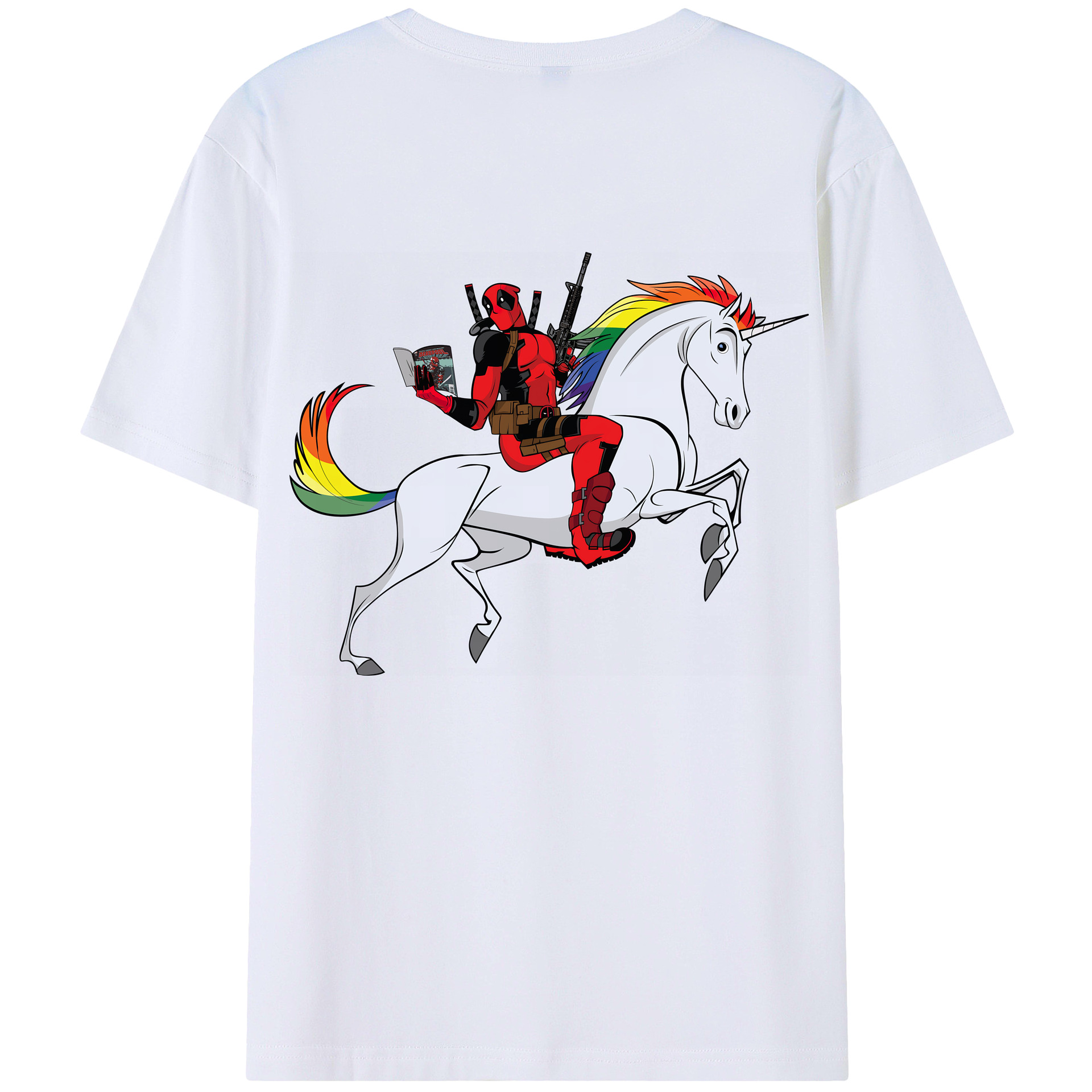 （画像用） Deadpool デッドプール レディース半袖Tシャツ(バックプリント)