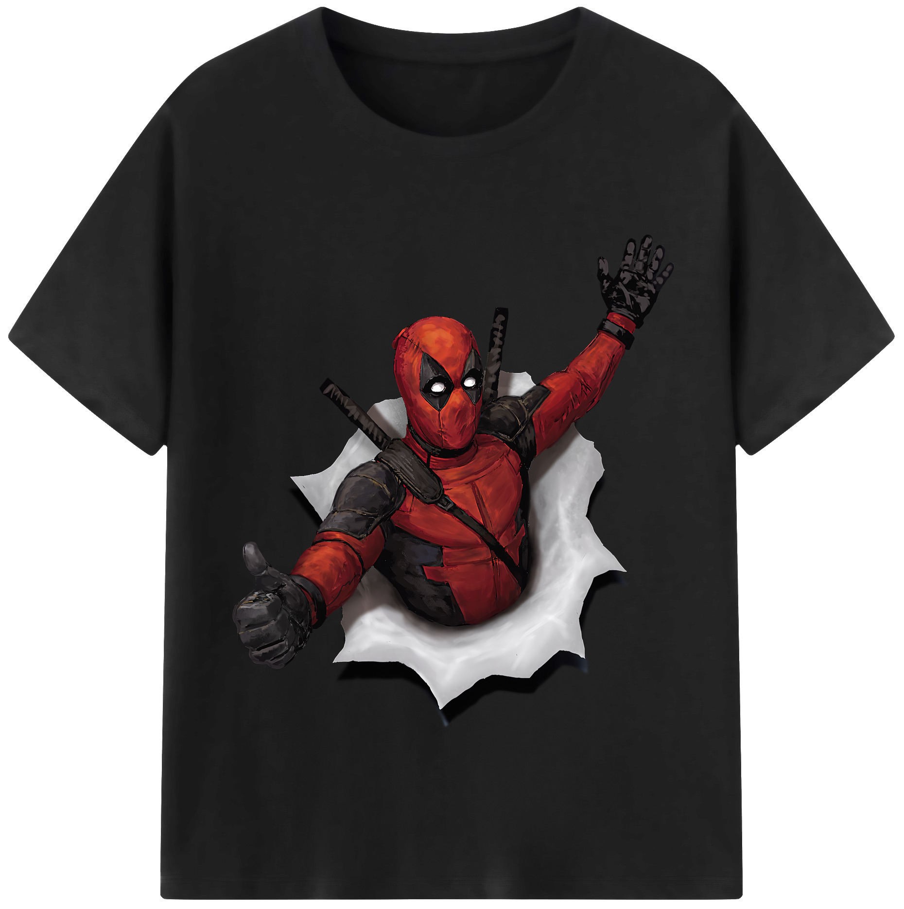 （画像用） Deadpool デッドプール レディースカジュアルプリントTシャツ（綿100％）