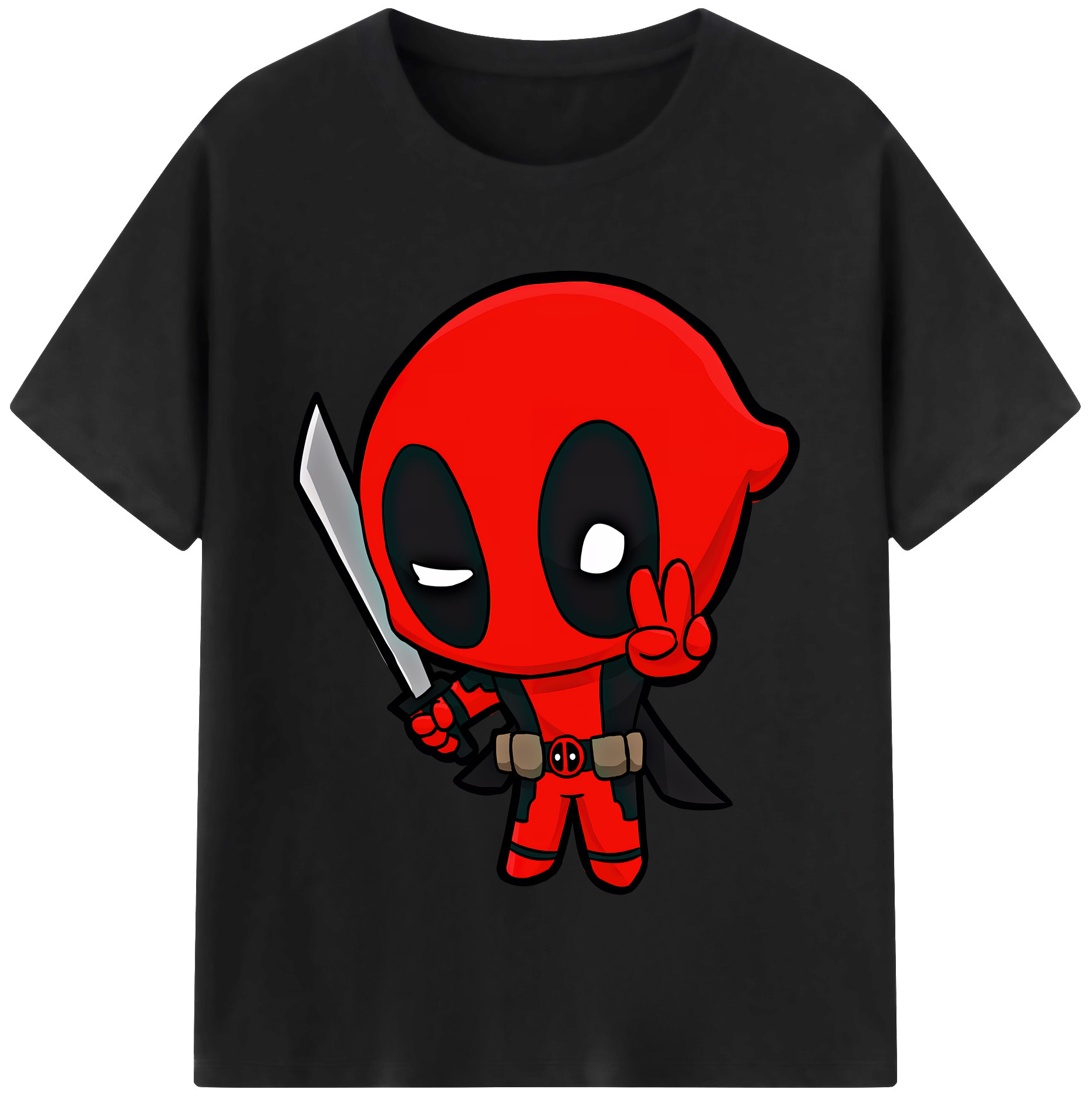 （画像用） Deadpool デッドプール レディースカジュアルプリントTシャツ（綿100％）