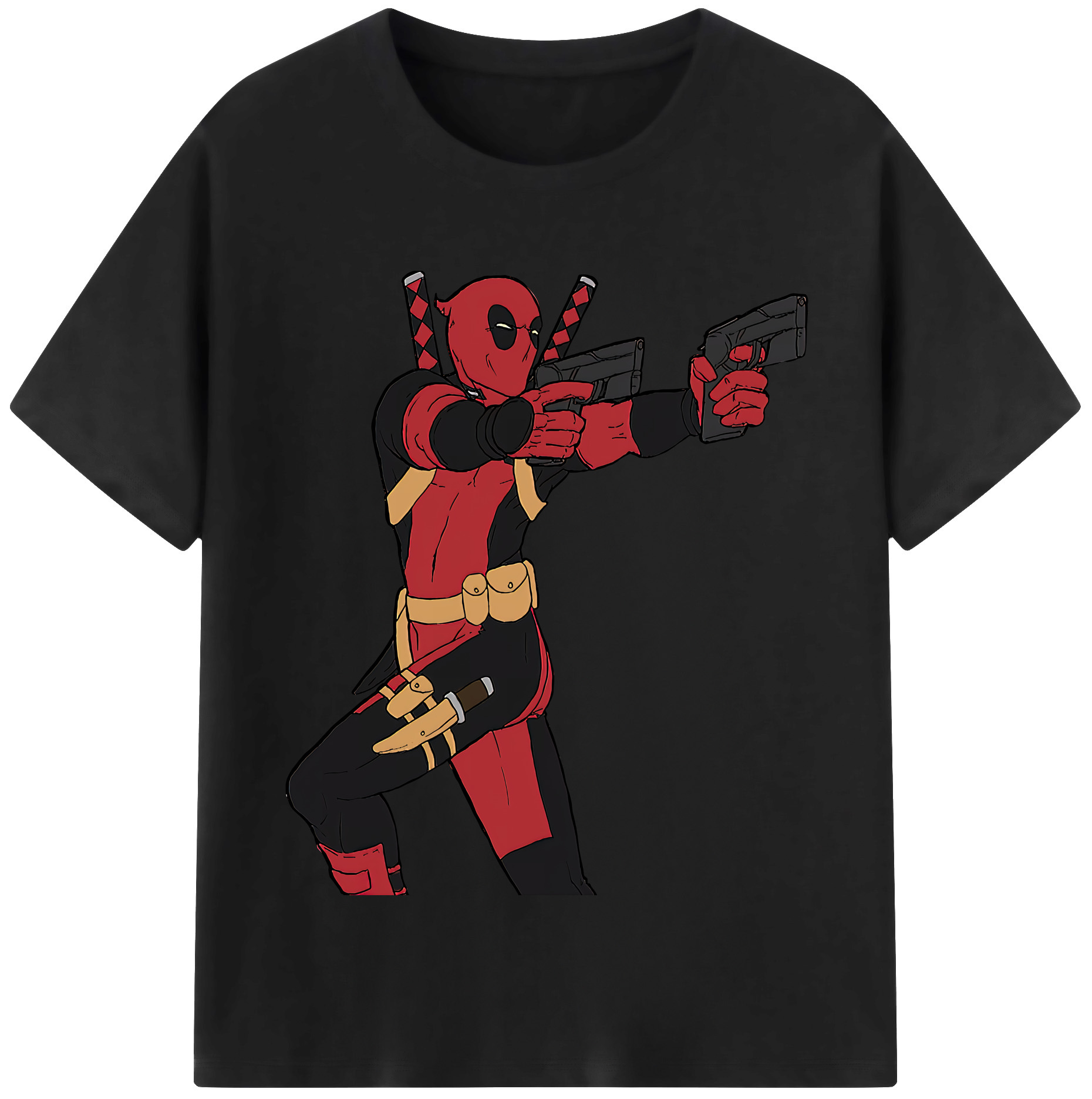 （画像用） Deadpool デッドプール レディースカジュアルプリントTシャツ（綿100％）