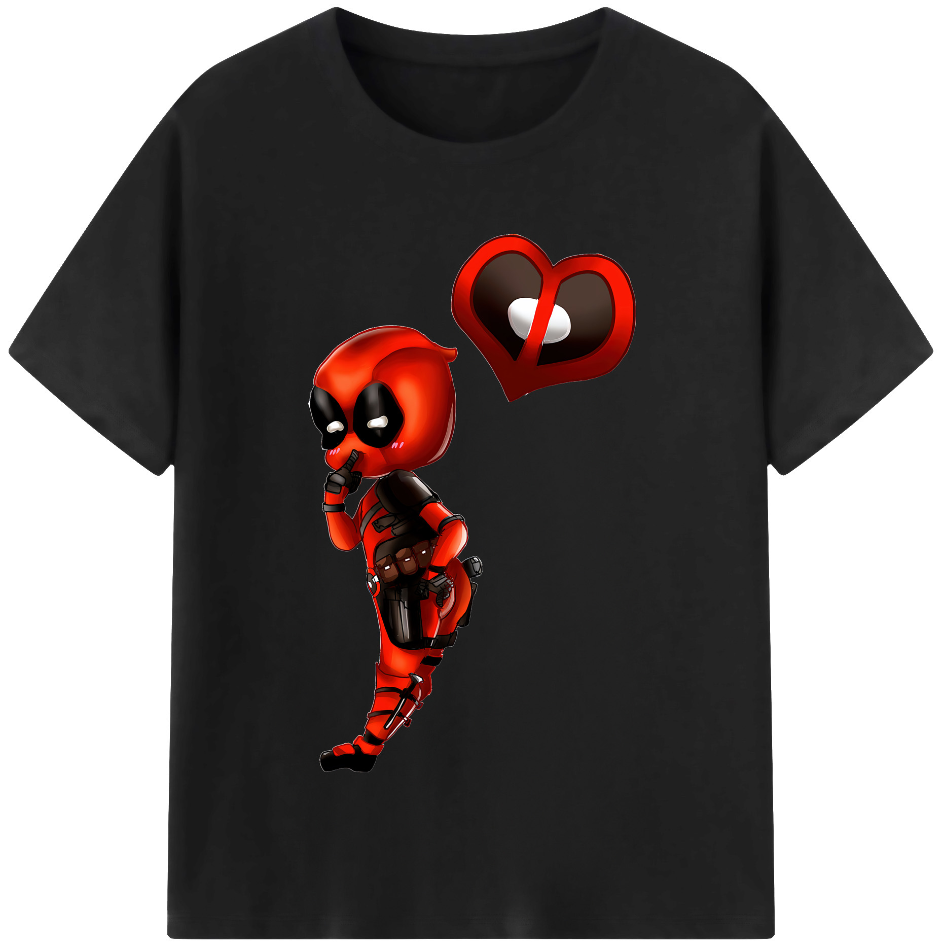 （画像用） Deadpool デッドプール レディースカジュアルプリントTシャツ（綿100％）