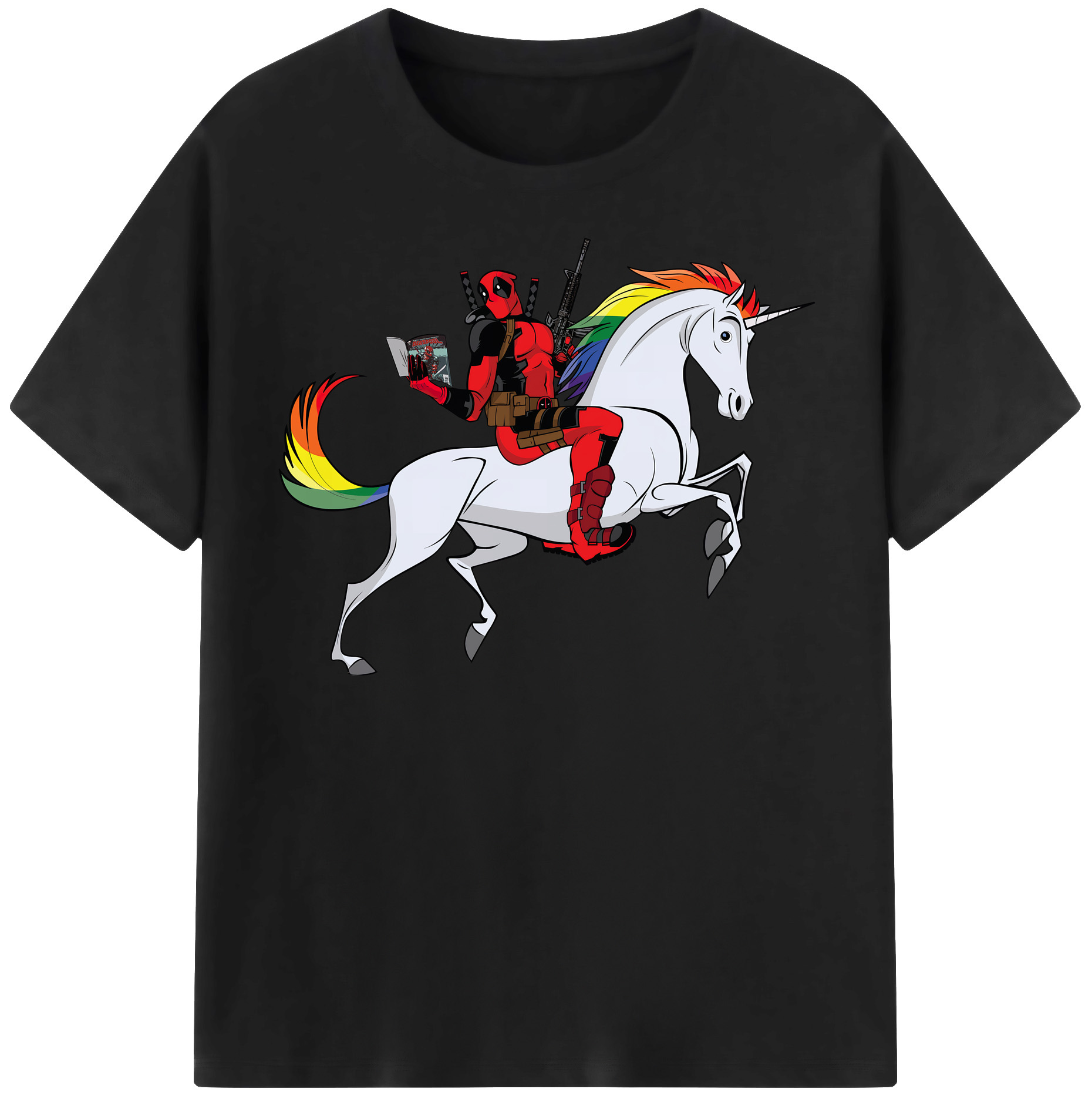 （画像用） Deadpool デッドプール レディースカジュアルプリントTシャツ（綿100％）