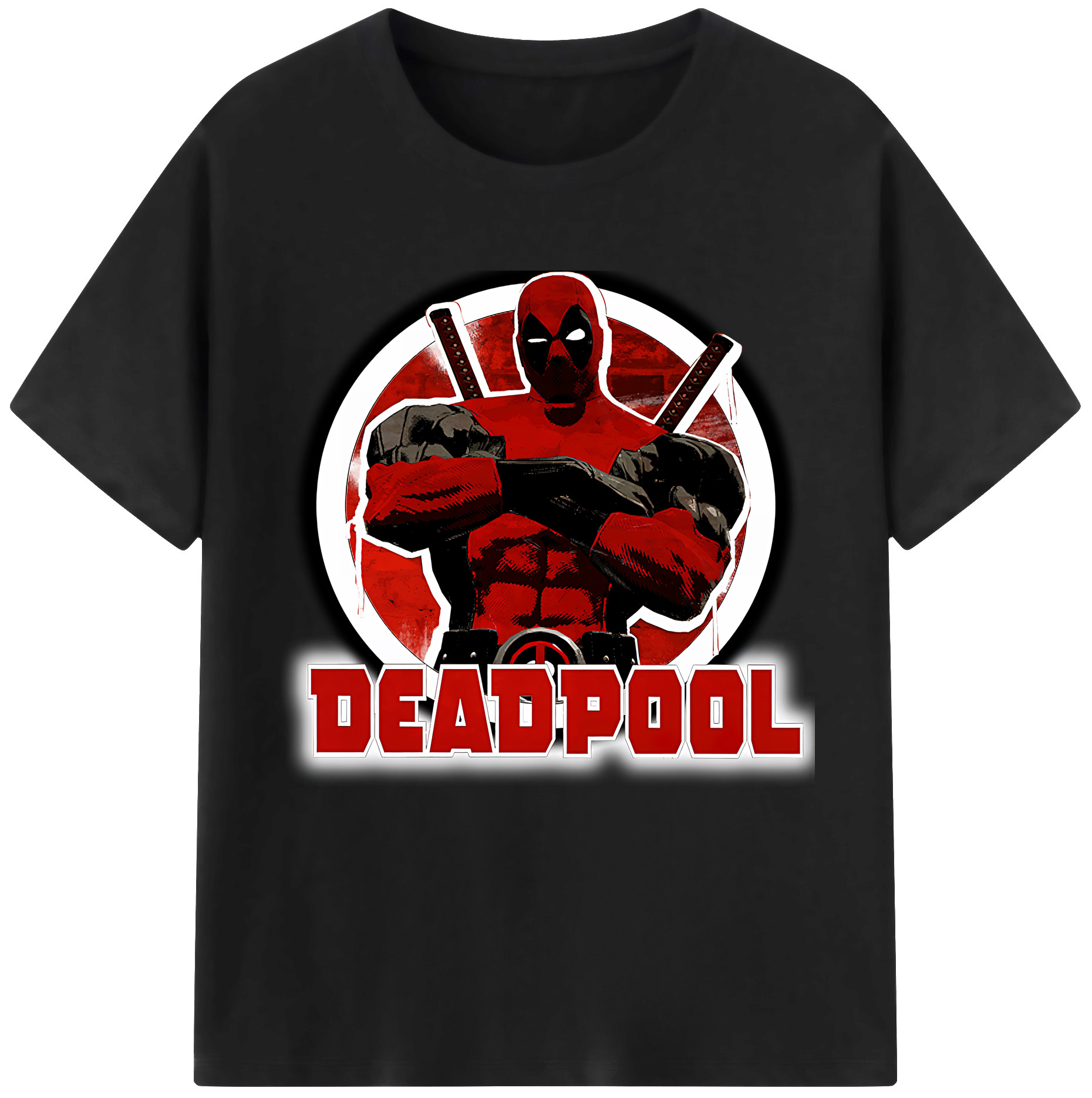 （画像用） Deadpool デッドプール レディースカジュアルプリントTシャツ（綿100％）