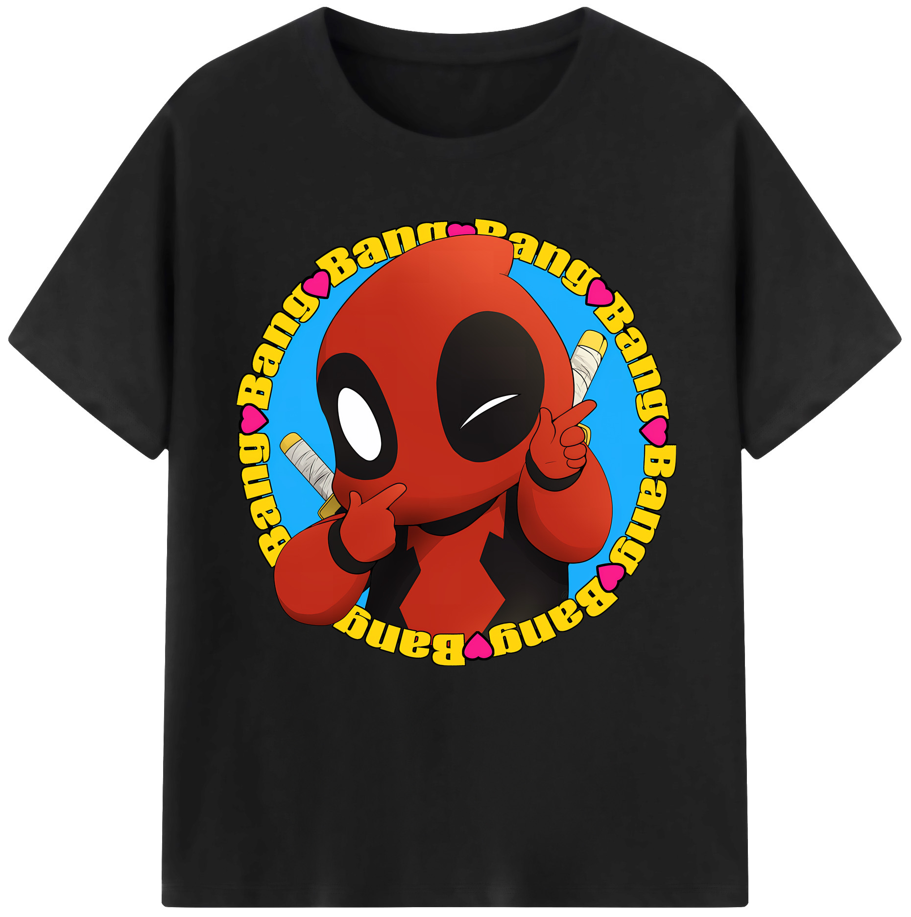 （画像用） Deadpool デッドプール レディースカジュアルプリントTシャツ（綿100％）