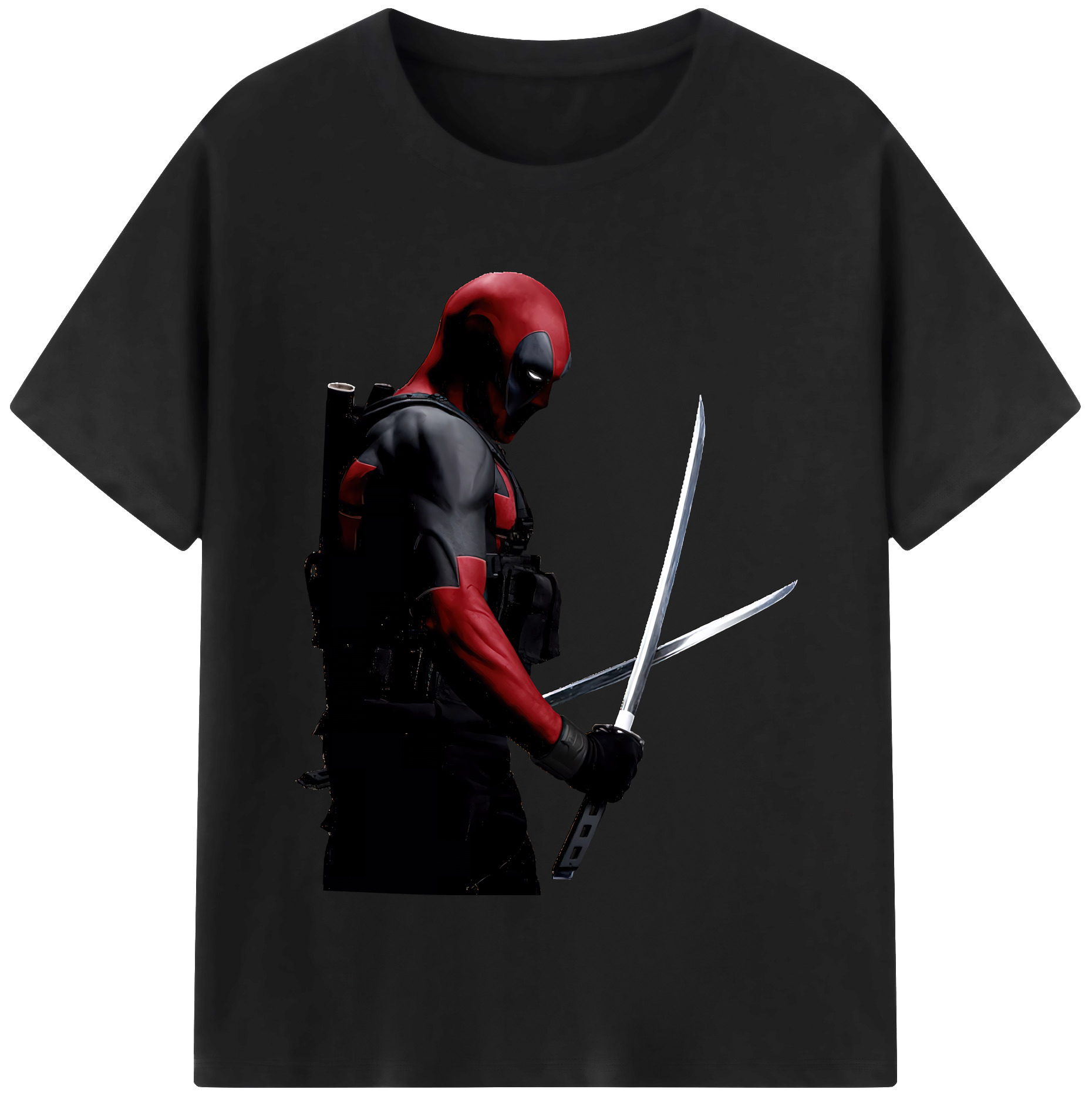 （画像用） Deadpool デッドプール レディースカジュアルプリントTシャツ（綿100％）