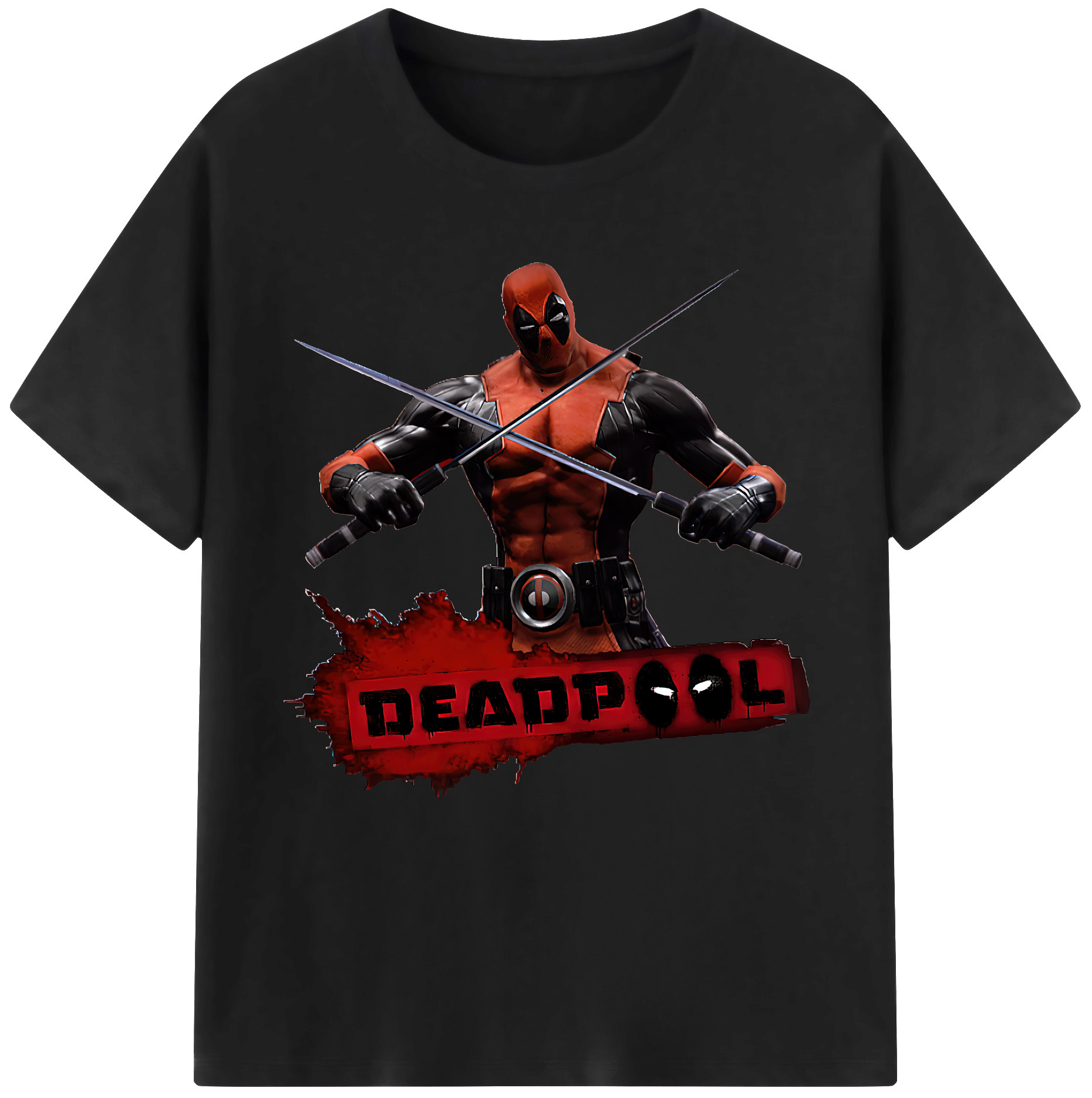 （画像用） Deadpool デッドプール レディースカジュアルプリントTシャツ（綿100％）