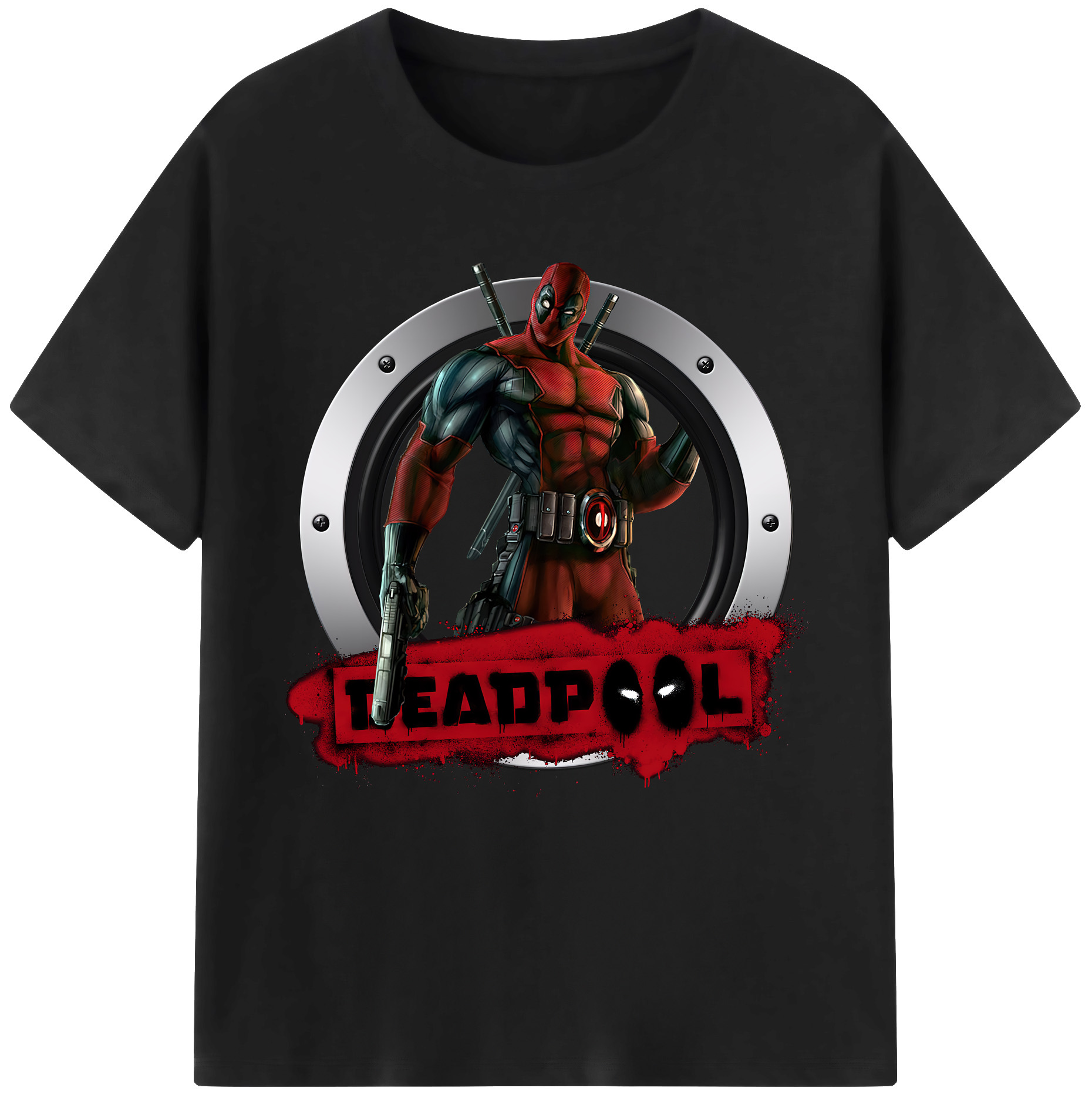 （画像用） Deadpool デッドプール レディースカジュアルプリントTシャツ（綿100％）