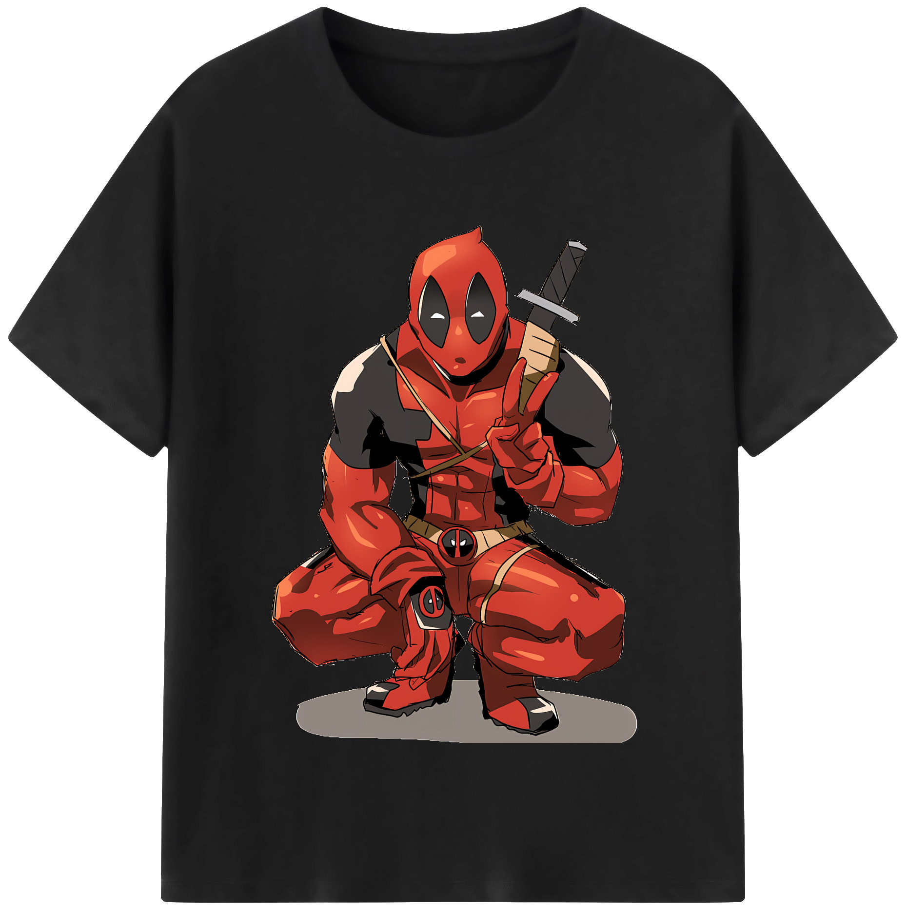 （画像用） Deadpool デッドプール レディースカジュアルプリントTシャツ（綿100％）
