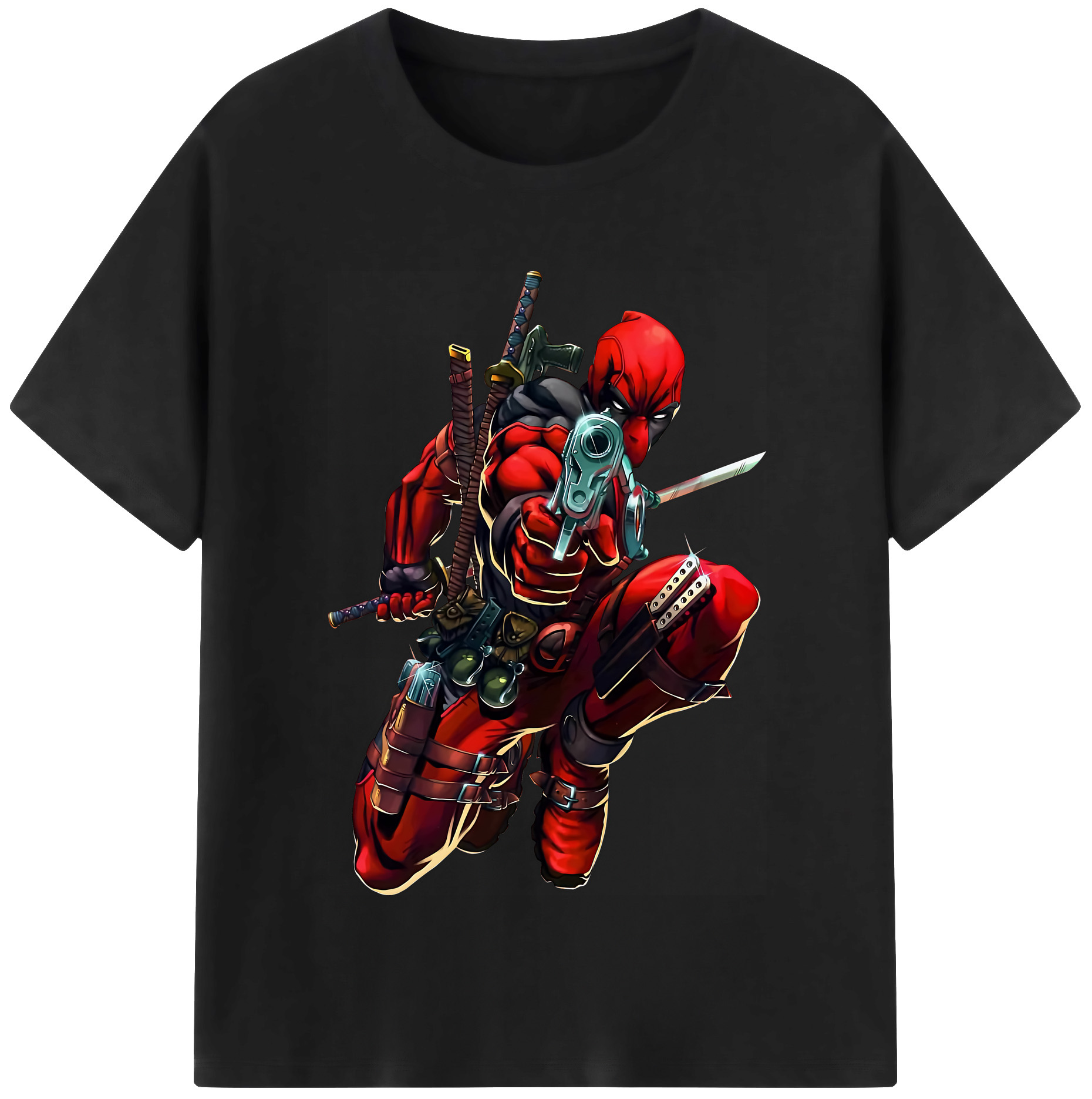 （画像用） Deadpool デッドプール レディースカジュアルプリントTシャツ（綿100％）