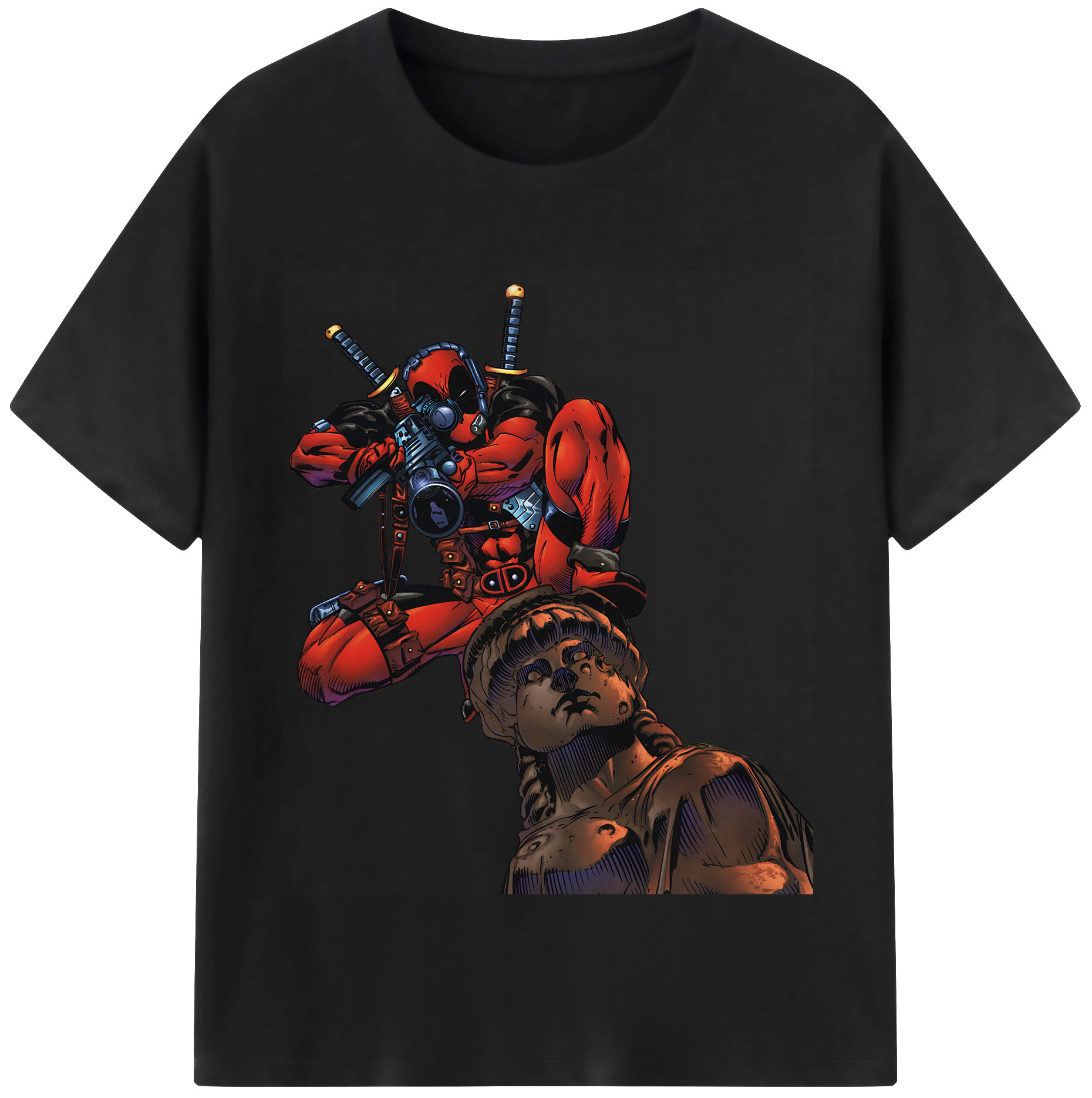 （画像用） Deadpool デッドプール レディースカジュアルプリントTシャツ（綿100％）