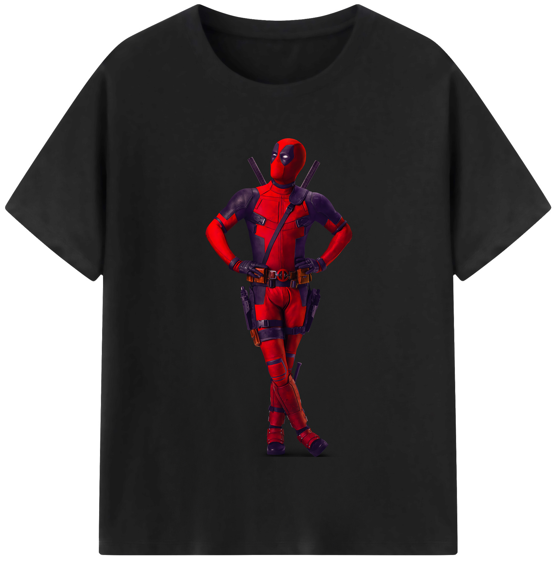 （画像用） Deadpool デッドプール レディースカジュアルプリントTシャツ（綿100％）