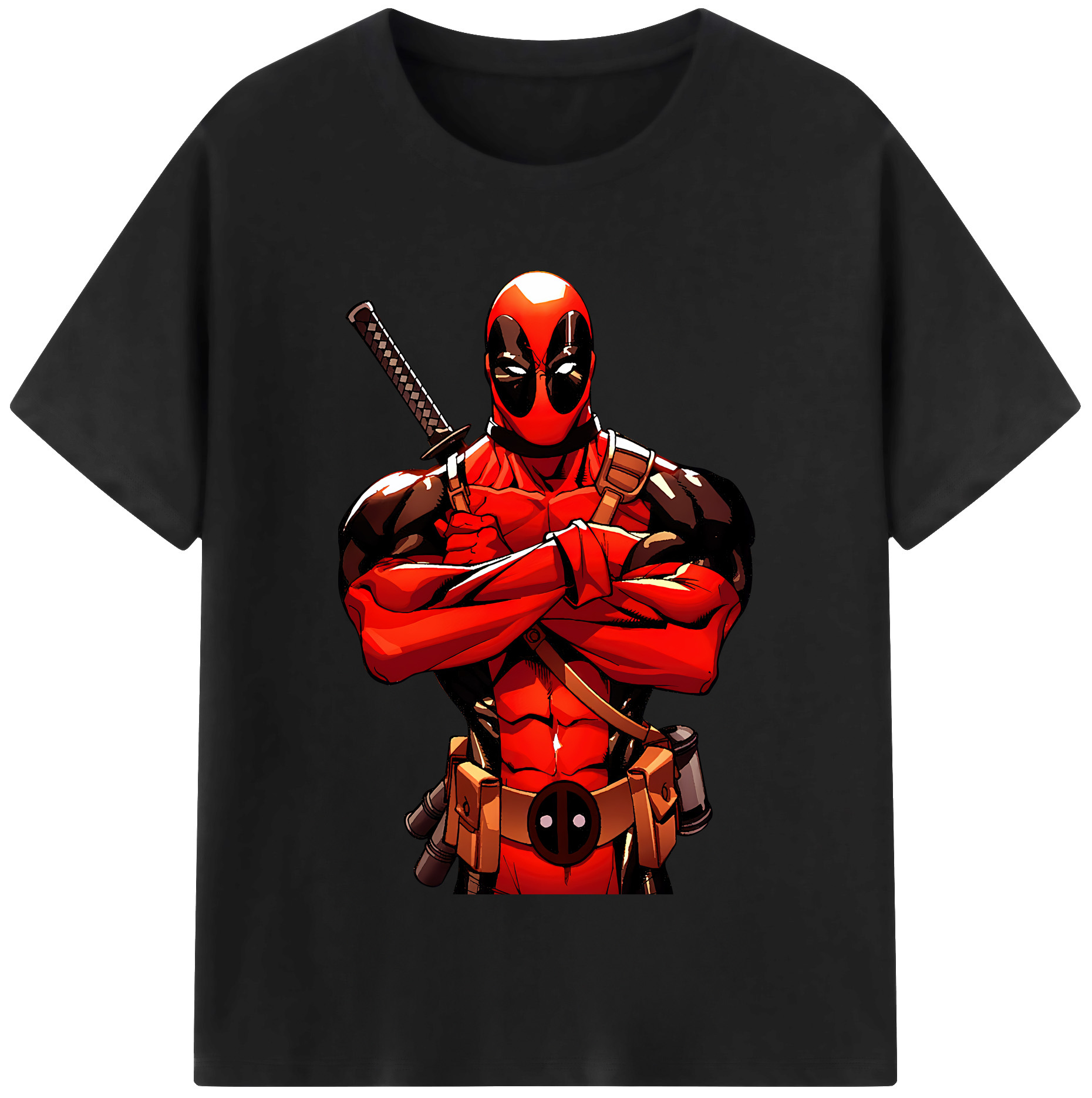 （画像用） Deadpool デッドプール レディースカジュアルプリントTシャツ（綿100％）