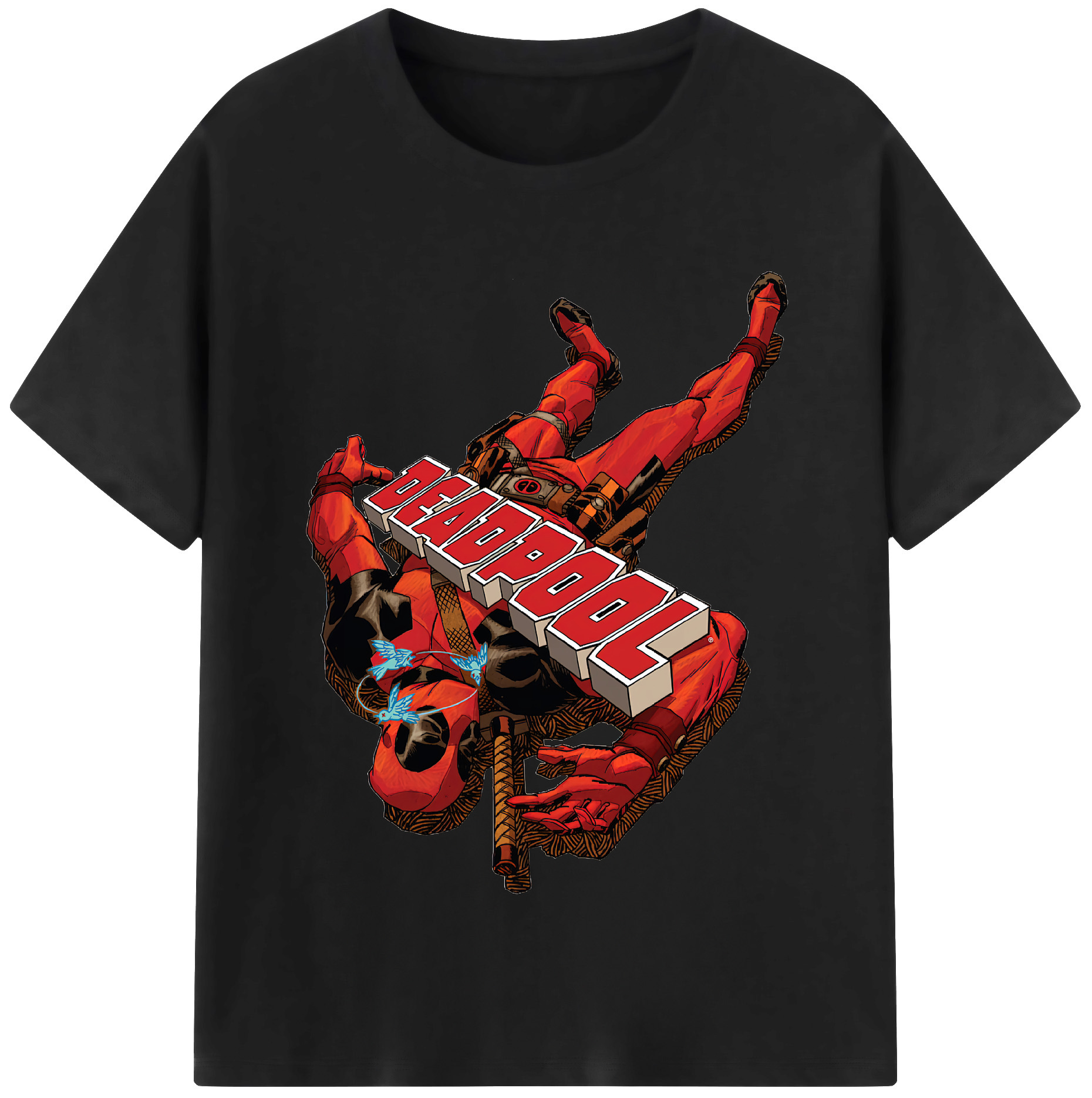 （画像用） Deadpool デッドプール レディースカジュアルプリントTシャツ（綿100％）