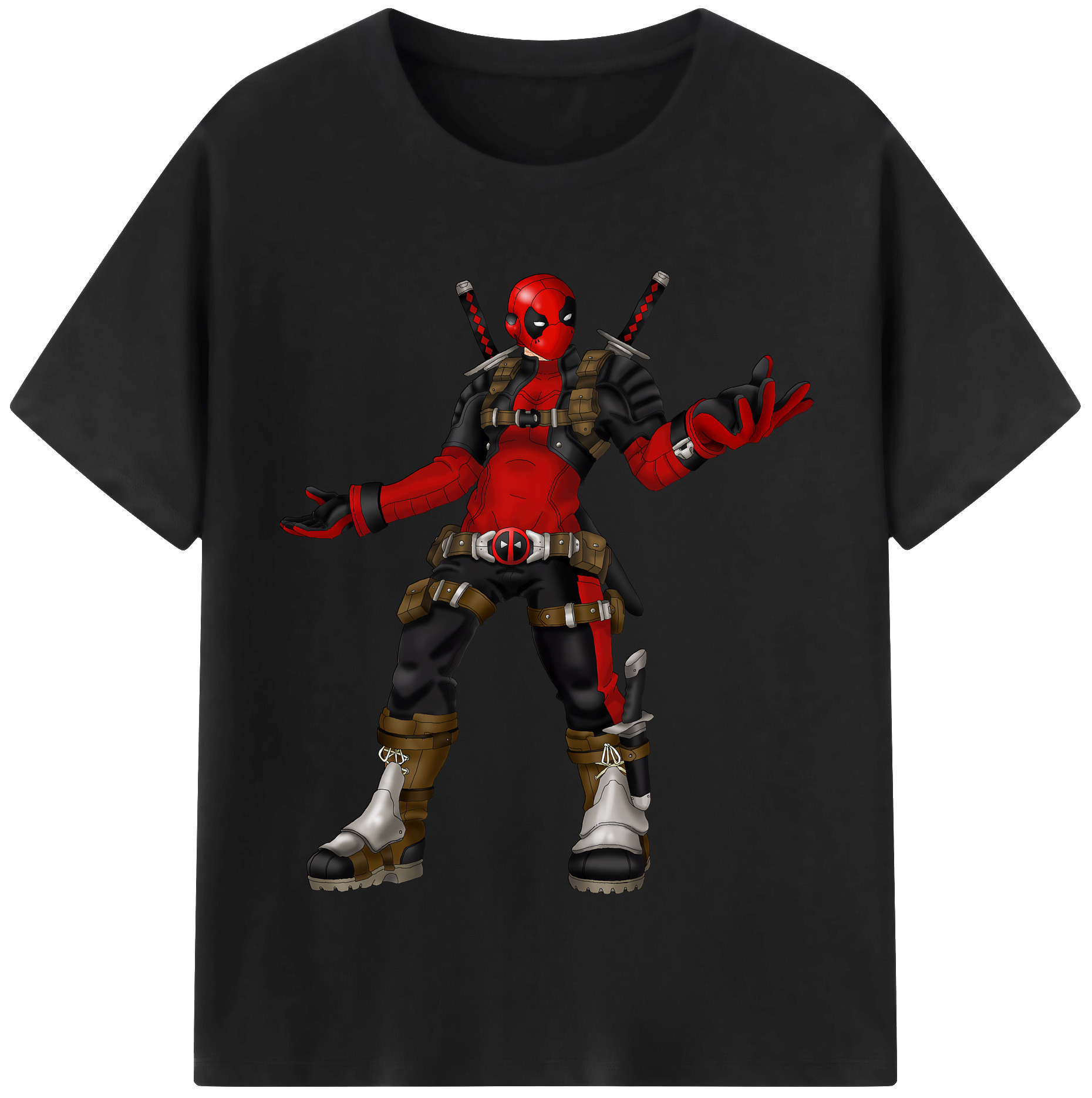 （画像用） Deadpool デッドプール レディースカジュアルプリントTシャツ（綿100％）