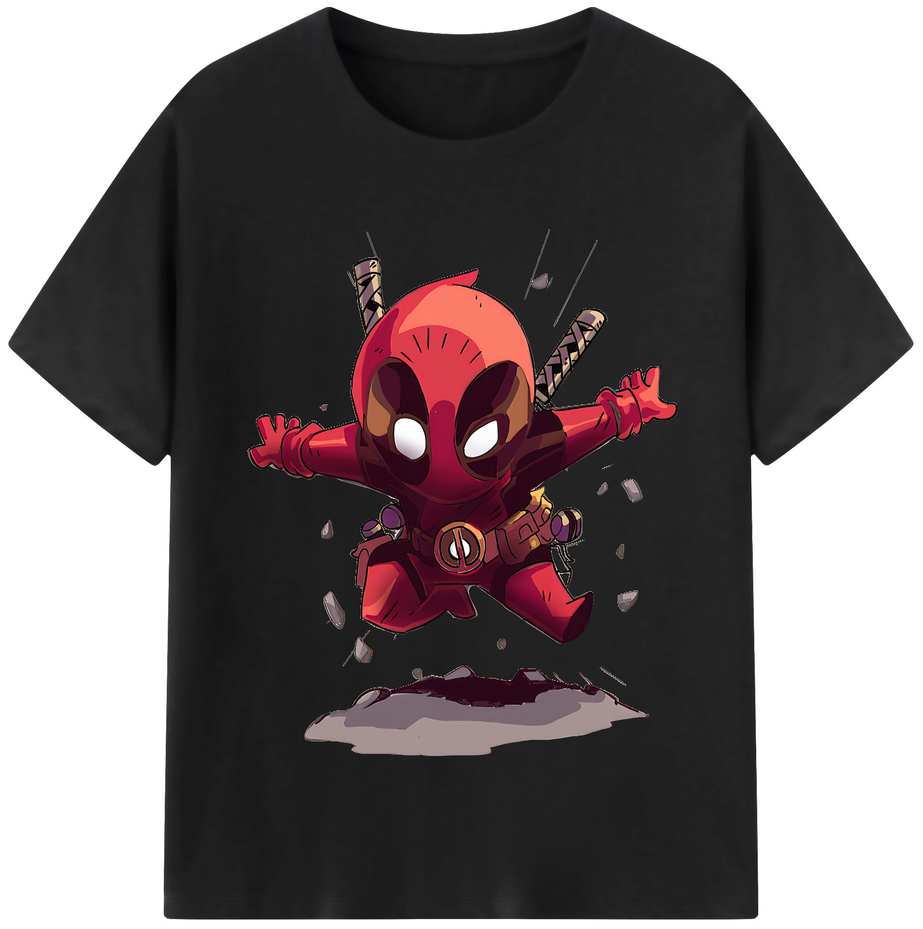 （画像用） Deadpool デッドプール レディースカジュアルプリントTシャツ（綿100％）
