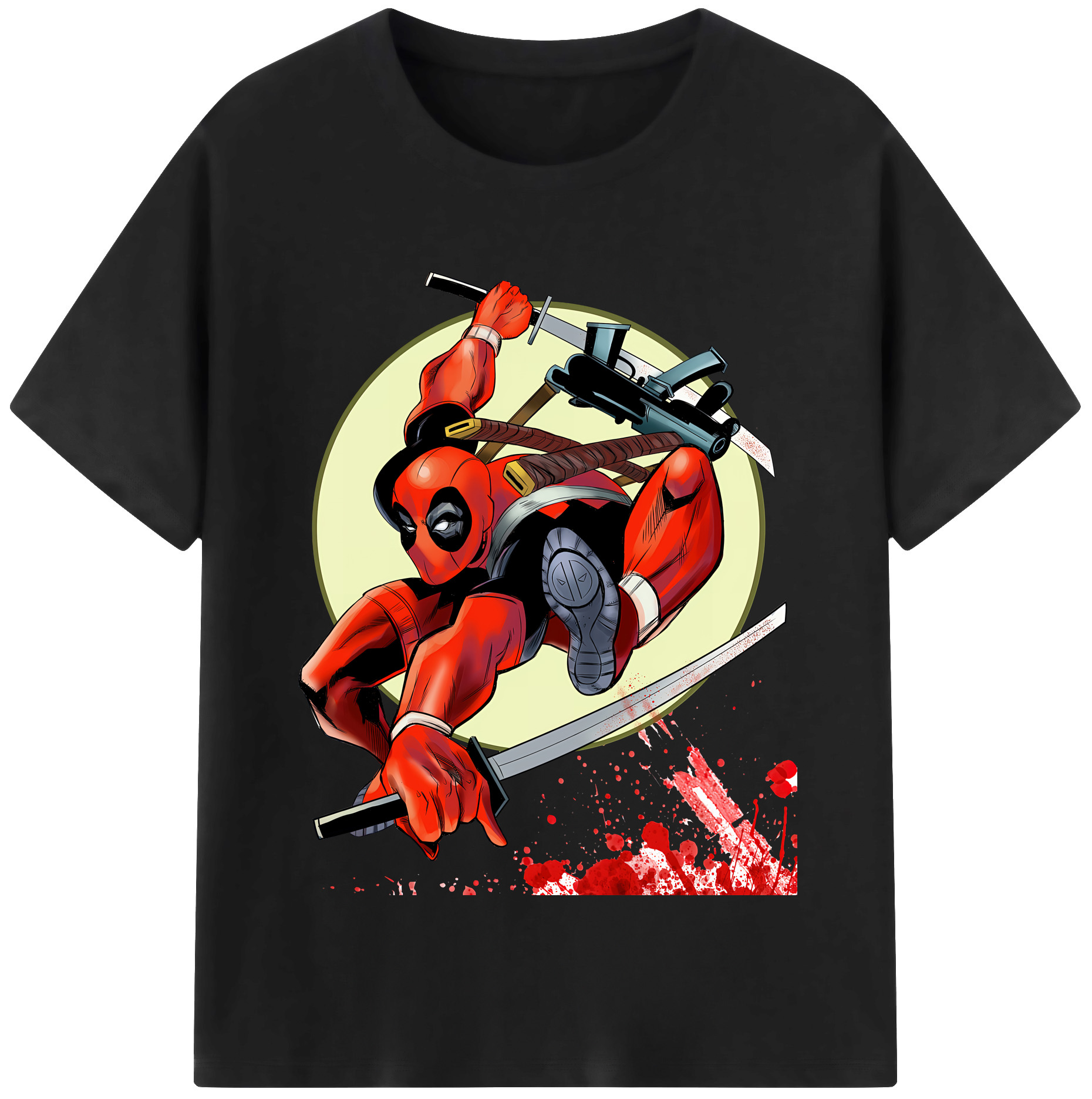 （画像用） Deadpool デッドプール レディースカジュアルプリントTシャツ（綿100％）