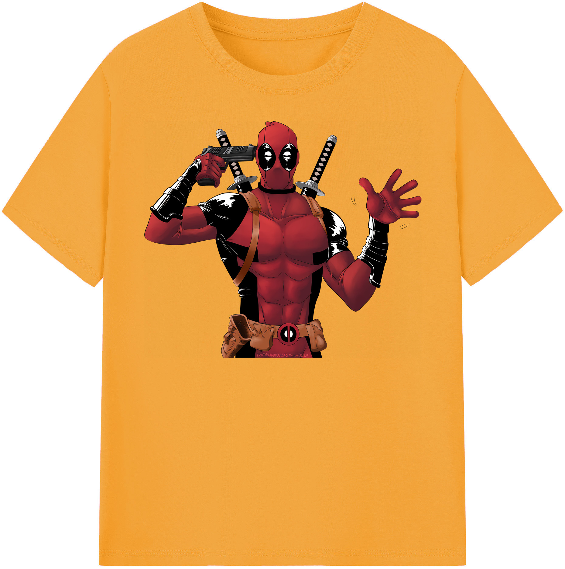 （画像用） Deadpool デッドプール レディースカジュアルプリントTシャツ（綿100％）