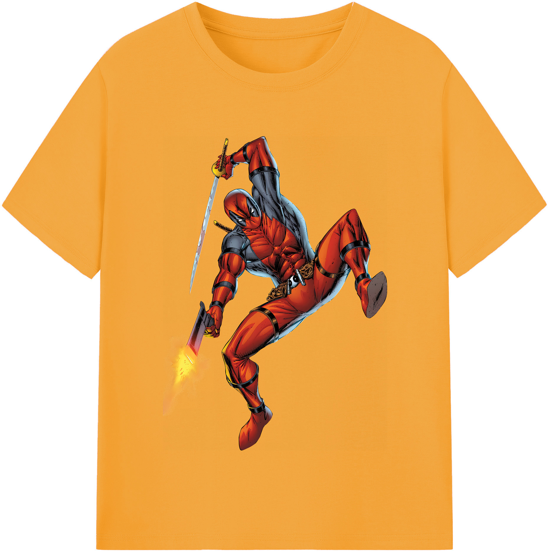 （画像用） Deadpool デッドプール レディースカジュアルプリントTシャツ（綿100％）
