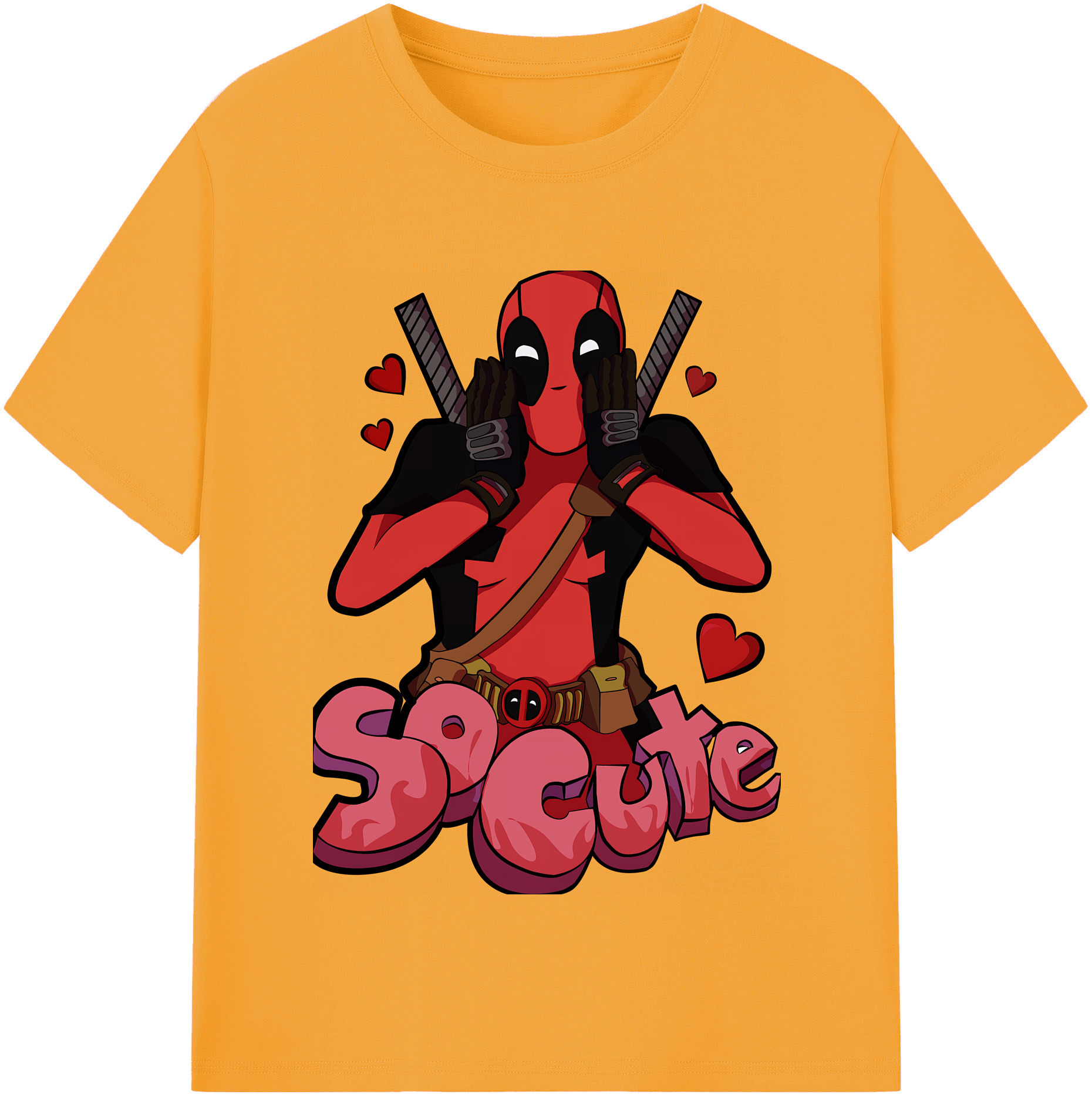 （画像用） Deadpool デッドプール レディースカジュアルプリントTシャツ（綿100％）
