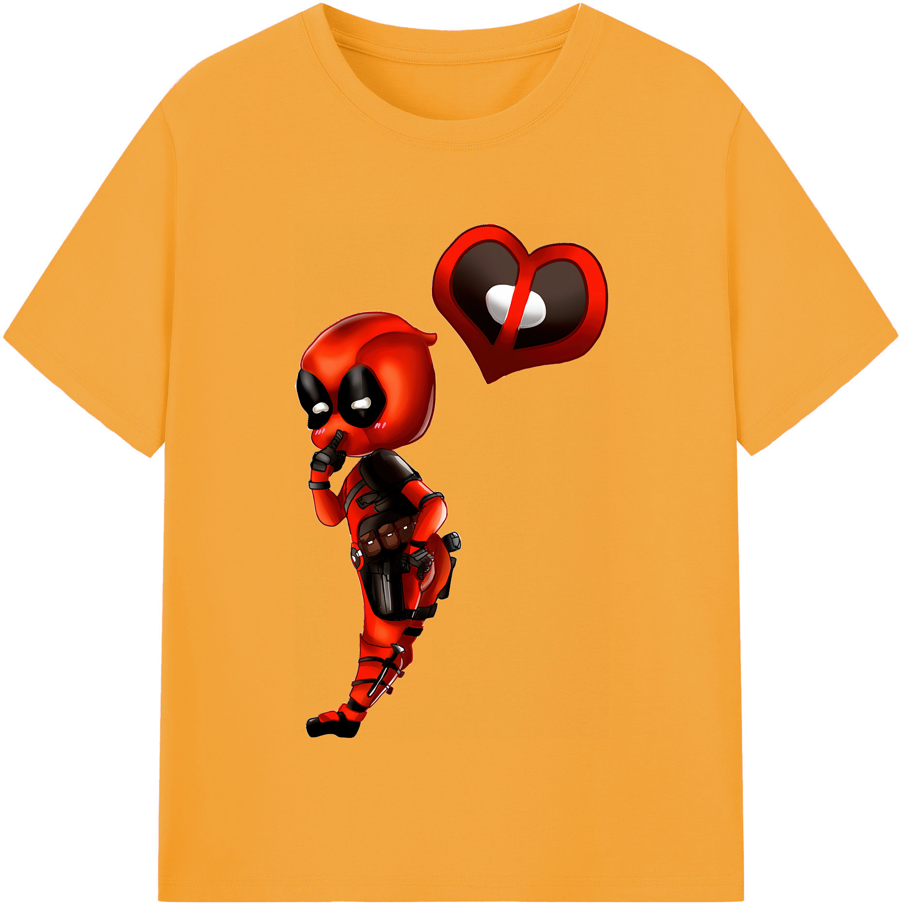 （画像用） Deadpool デッドプール レディースカジュアルプリントTシャツ（綿100％）