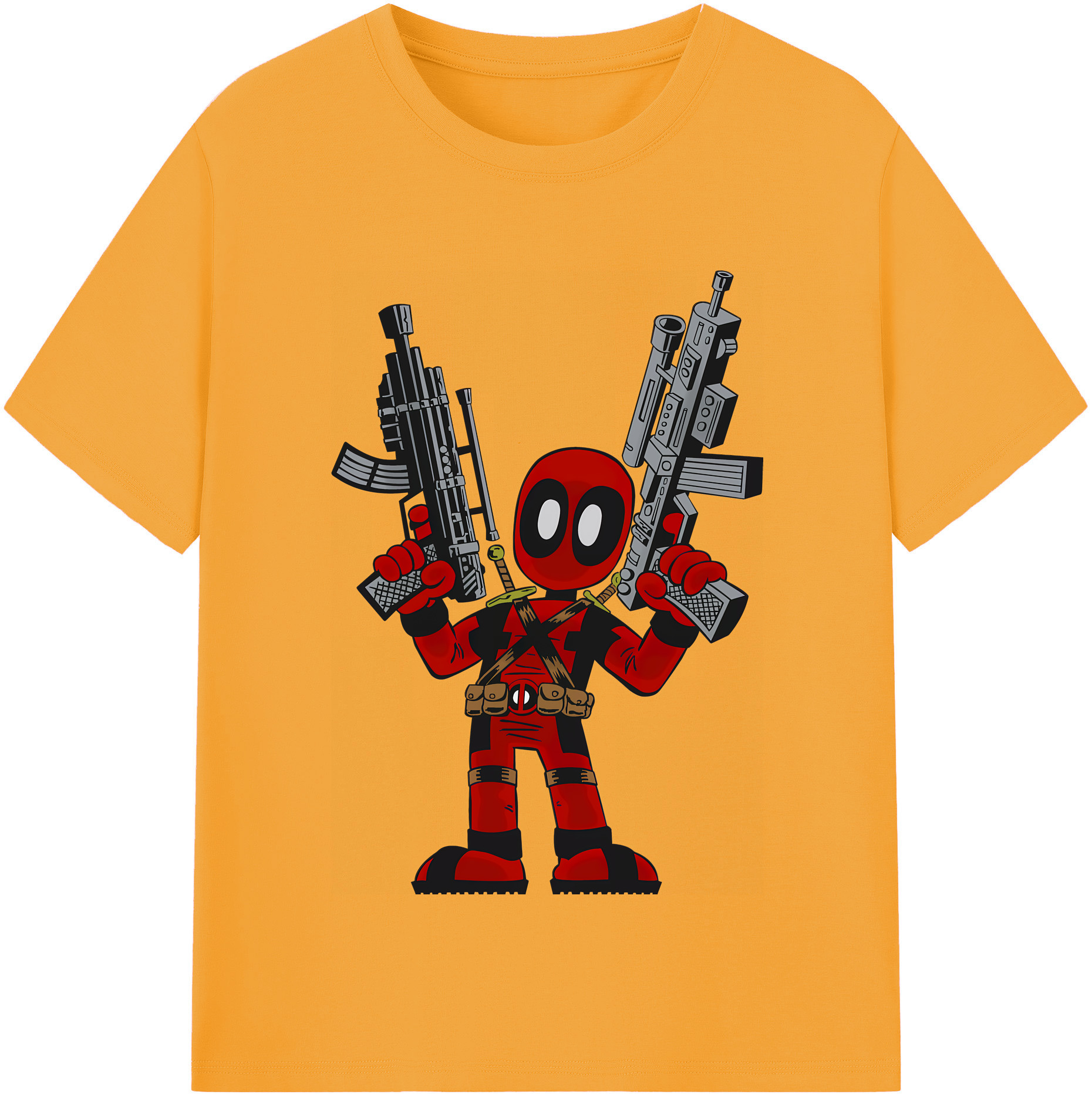 （画像用） Deadpool デッドプール レディースカジュアルプリントTシャツ（綿100％）