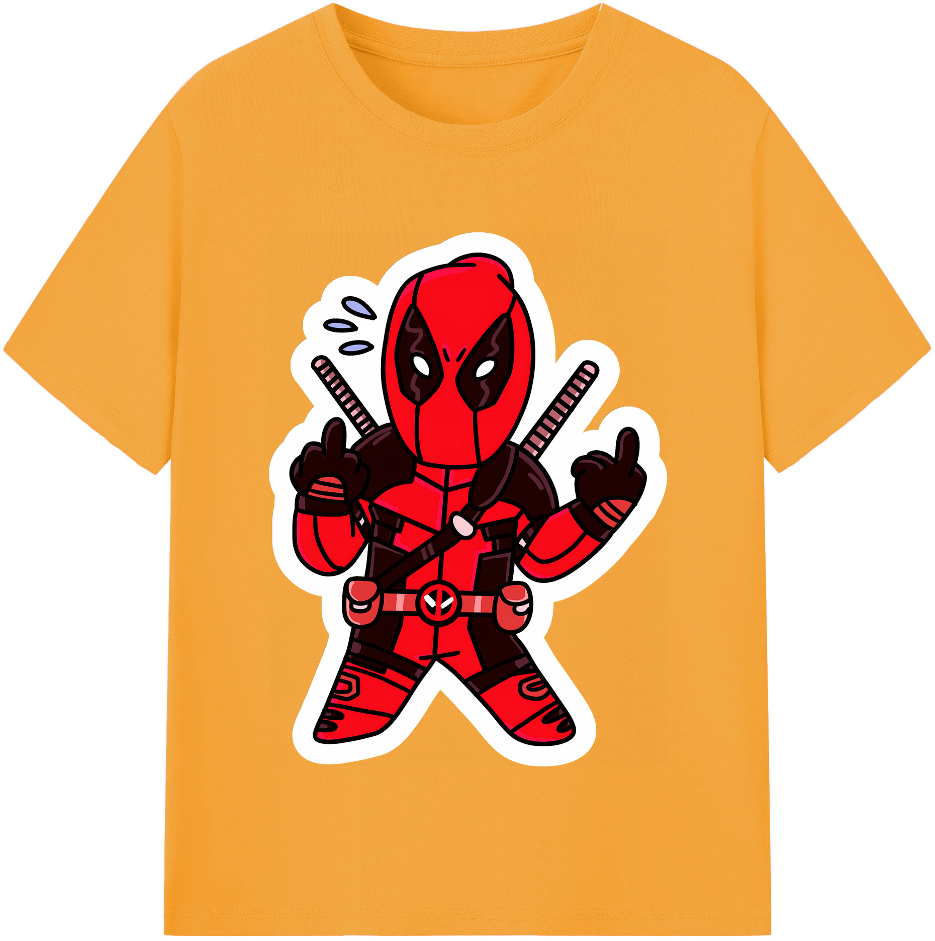 （画像用） Deadpool デッドプール レディースカジュアルプリントTシャツ（綿100％）