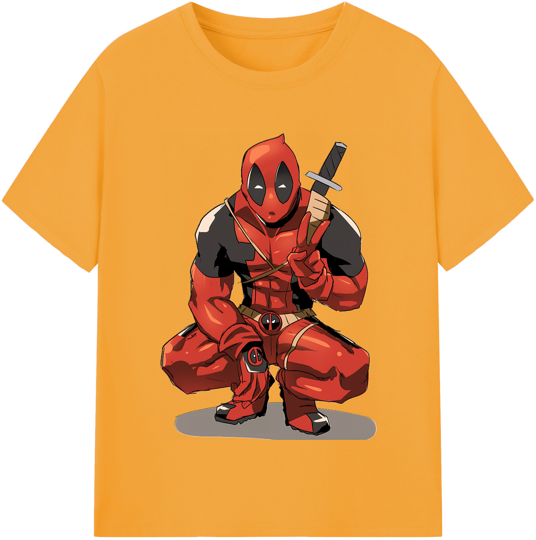 （画像用） Deadpool デッドプール レディースカジュアルプリントTシャツ（綿100％）
