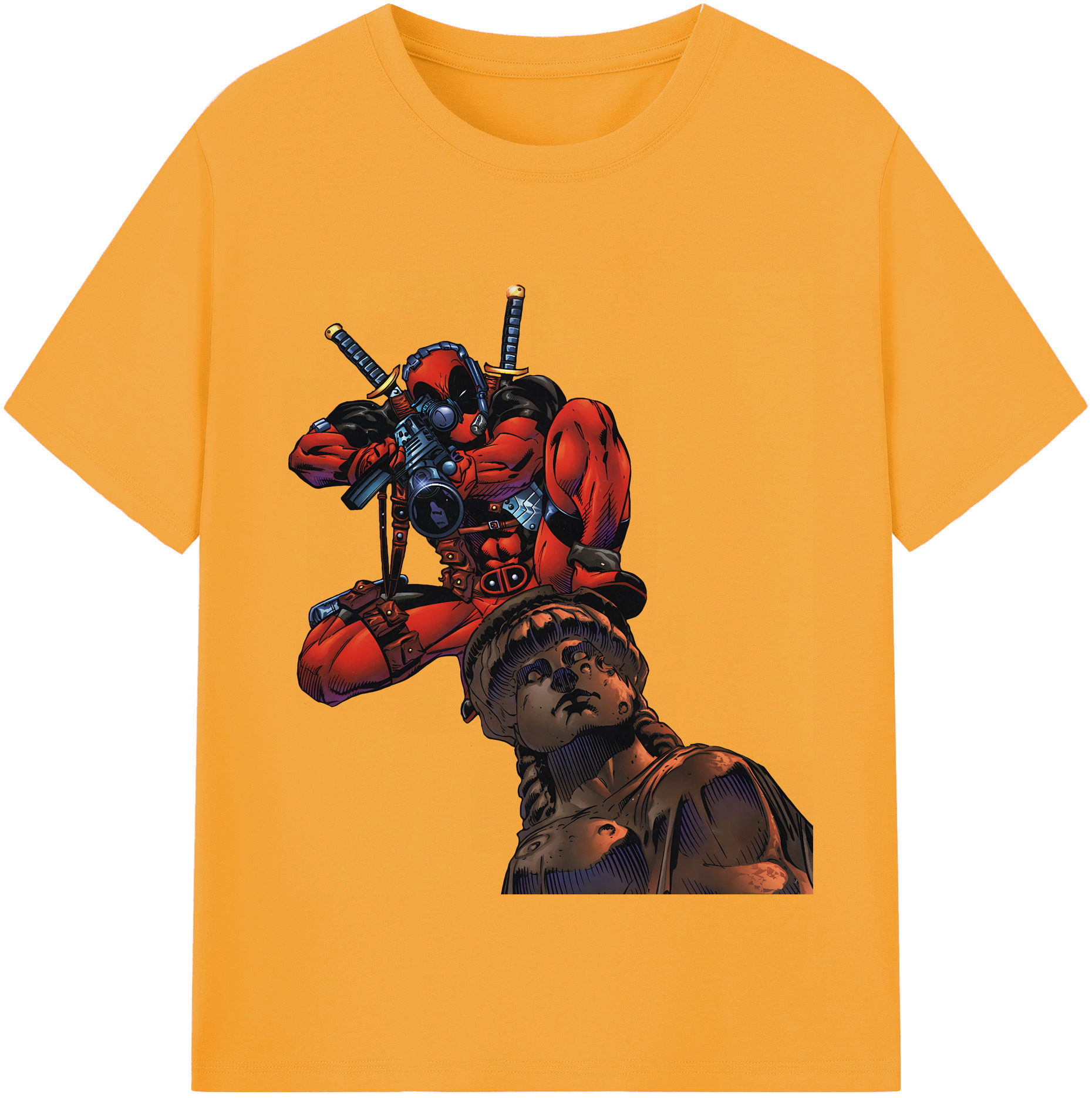 （画像用） Deadpool デッドプール レディースカジュアルプリントTシャツ（綿100％）