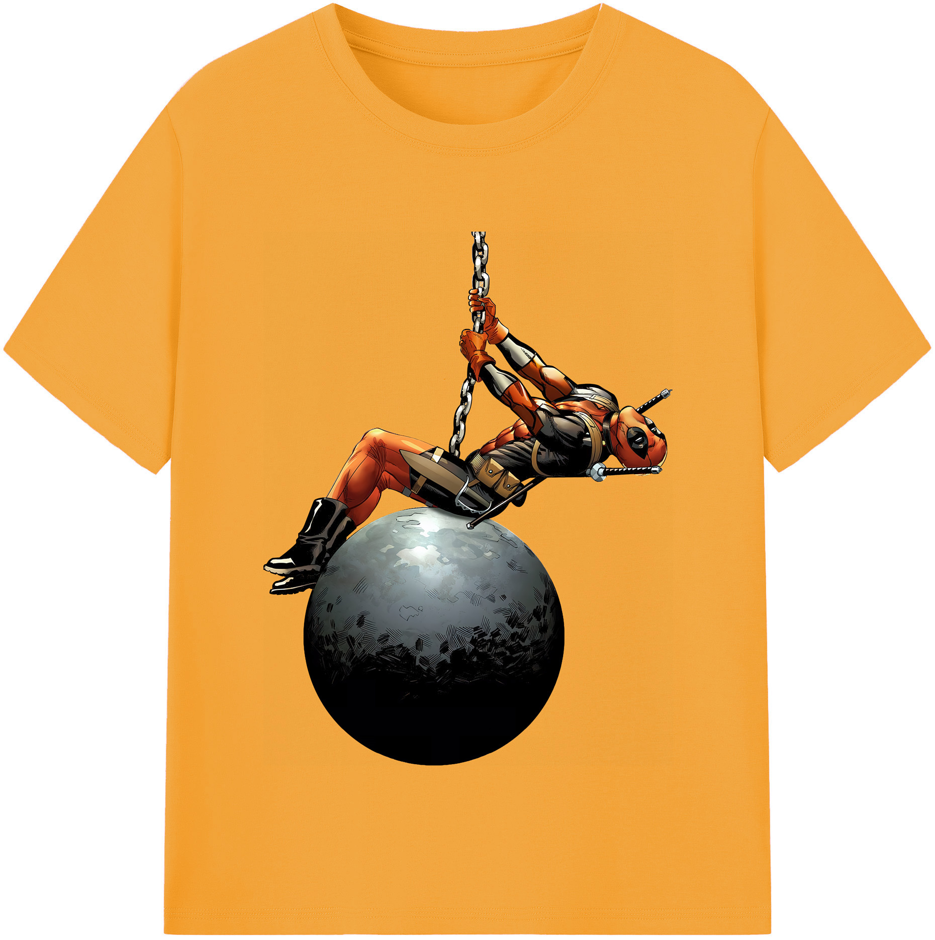 （画像用） Deadpool デッドプール レディースカジュアルプリントTシャツ（綿100％）