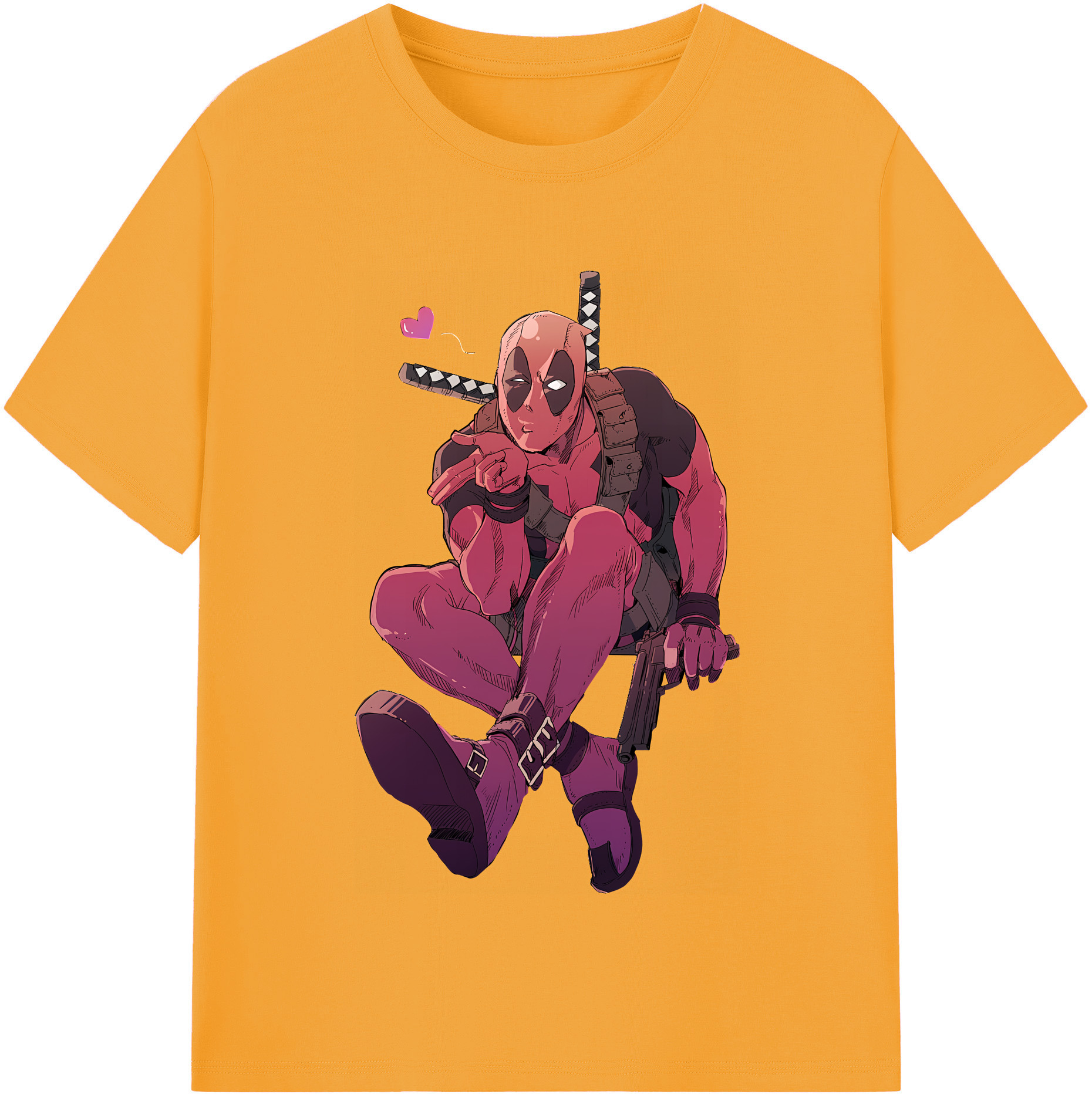 （画像用） Deadpool デッドプール レディースカジュアルプリントTシャツ（綿100％）